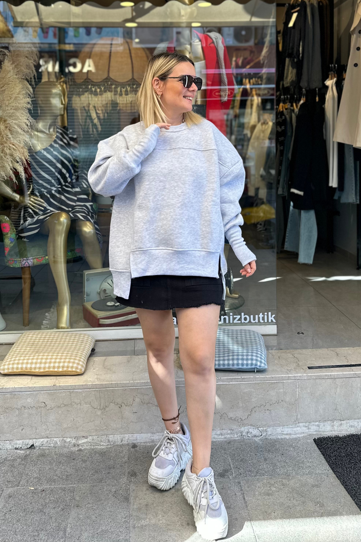 Tasarım Sweat - Gri