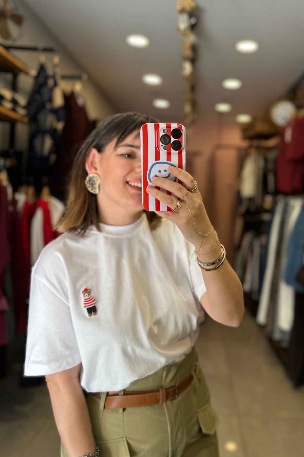 Tedy Bear Tshirt - Beyaz