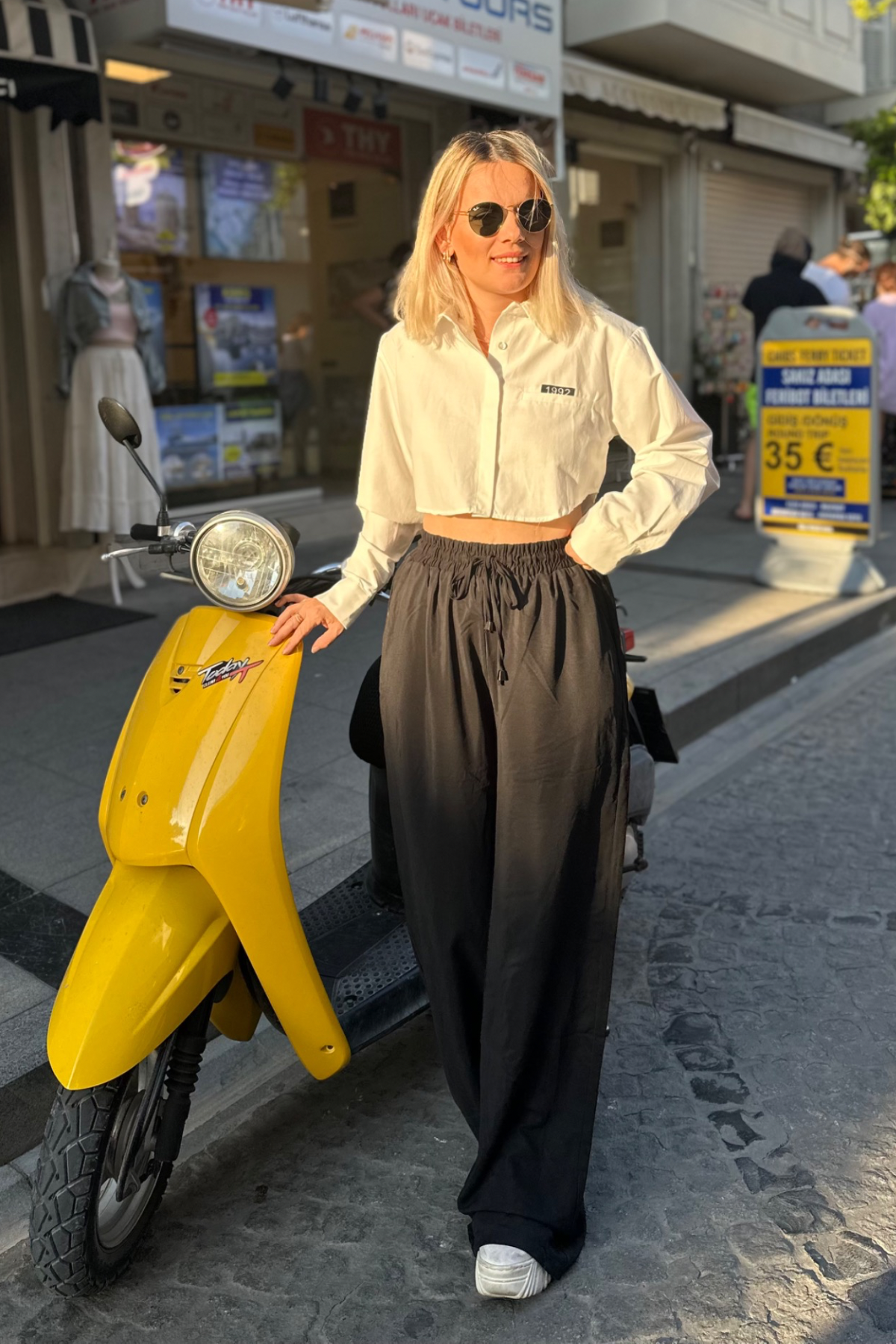 Vatkalı Crop Gömlek