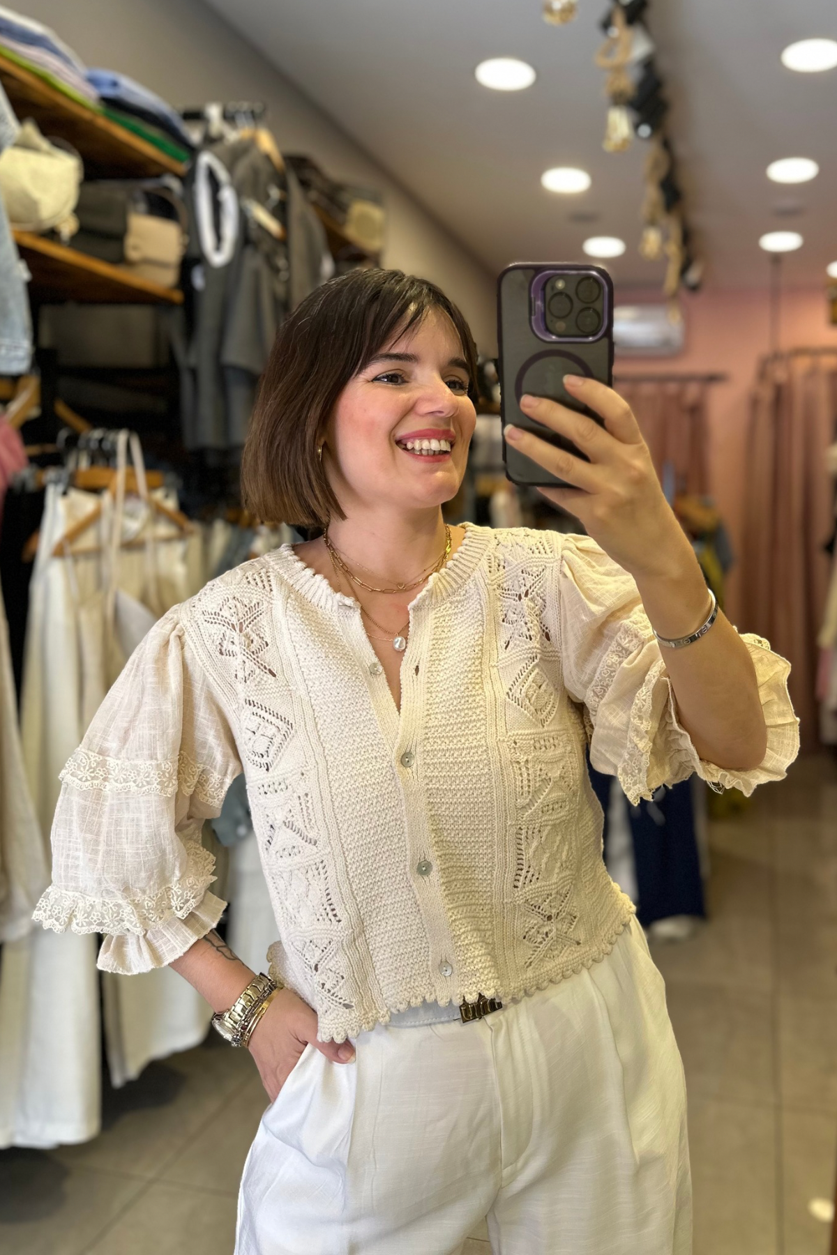 Vintage Merserize Hırka