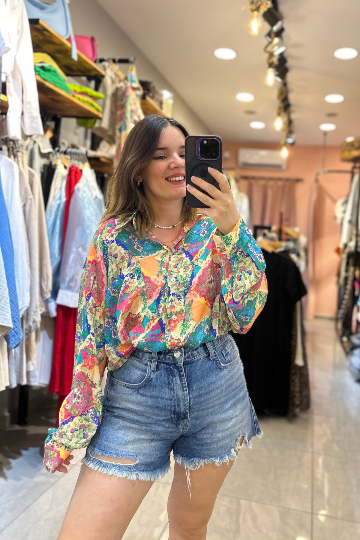 Vintage Renkli Gömlek