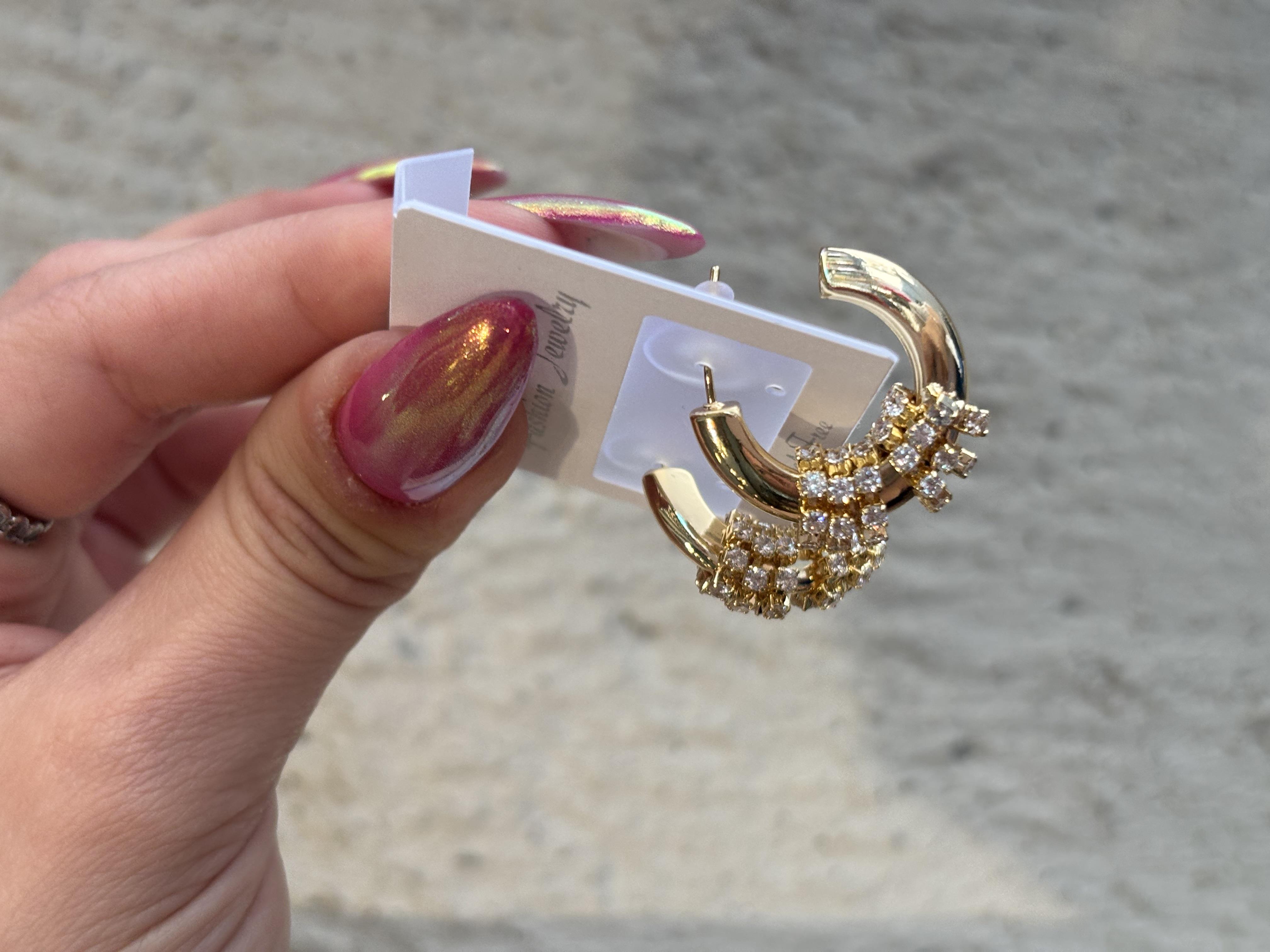 VIP Seri Tasarım Hakla Gold Küpe