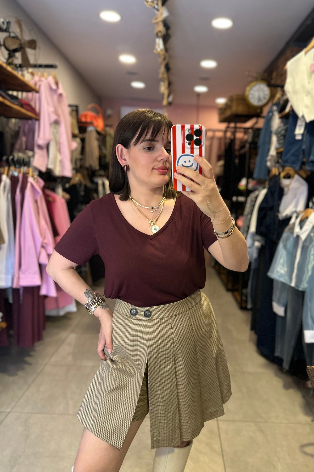 Viskon Bordo V Yaka Basic 