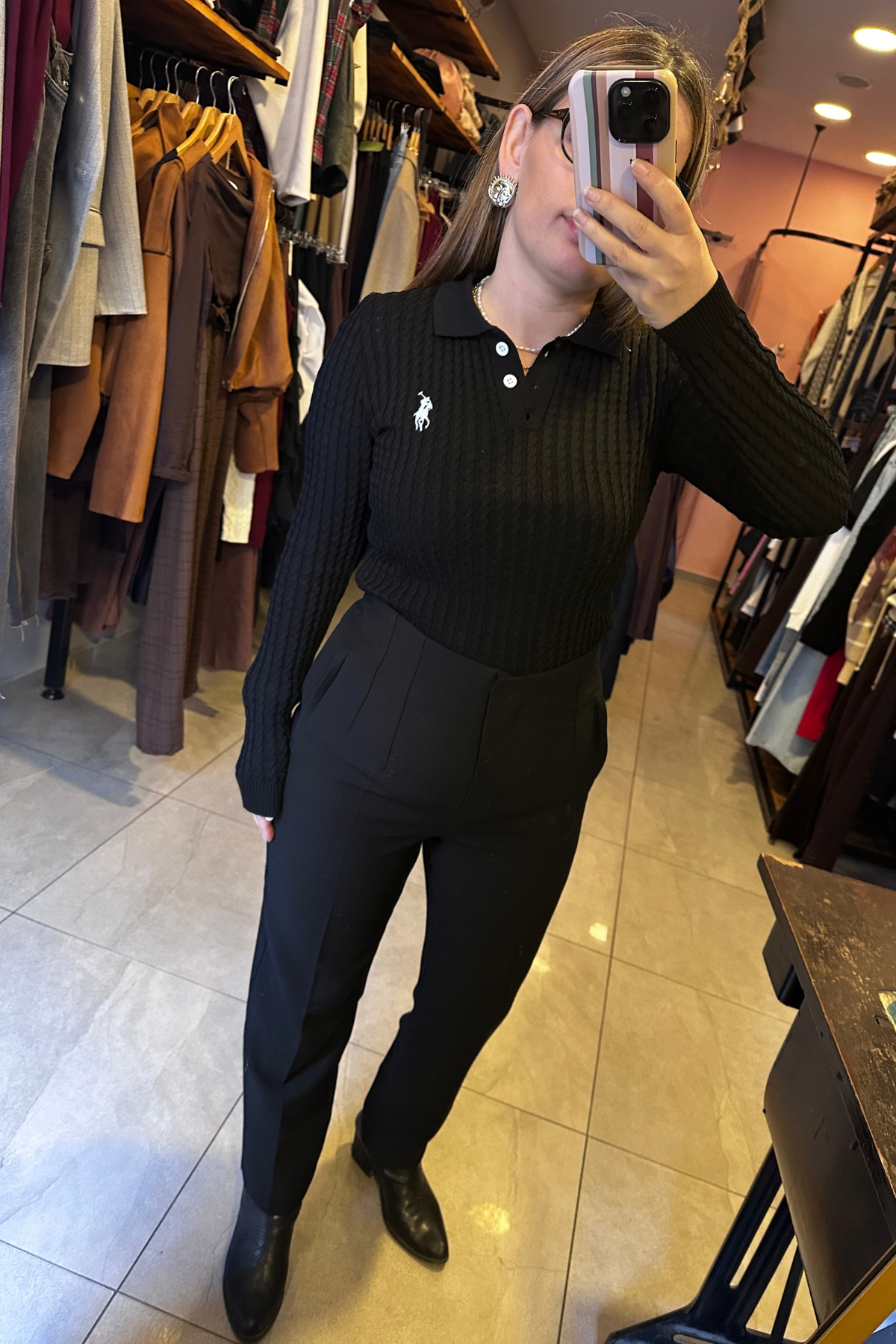 ZR Model Pensli Kumaş Pantolon - Siyah
