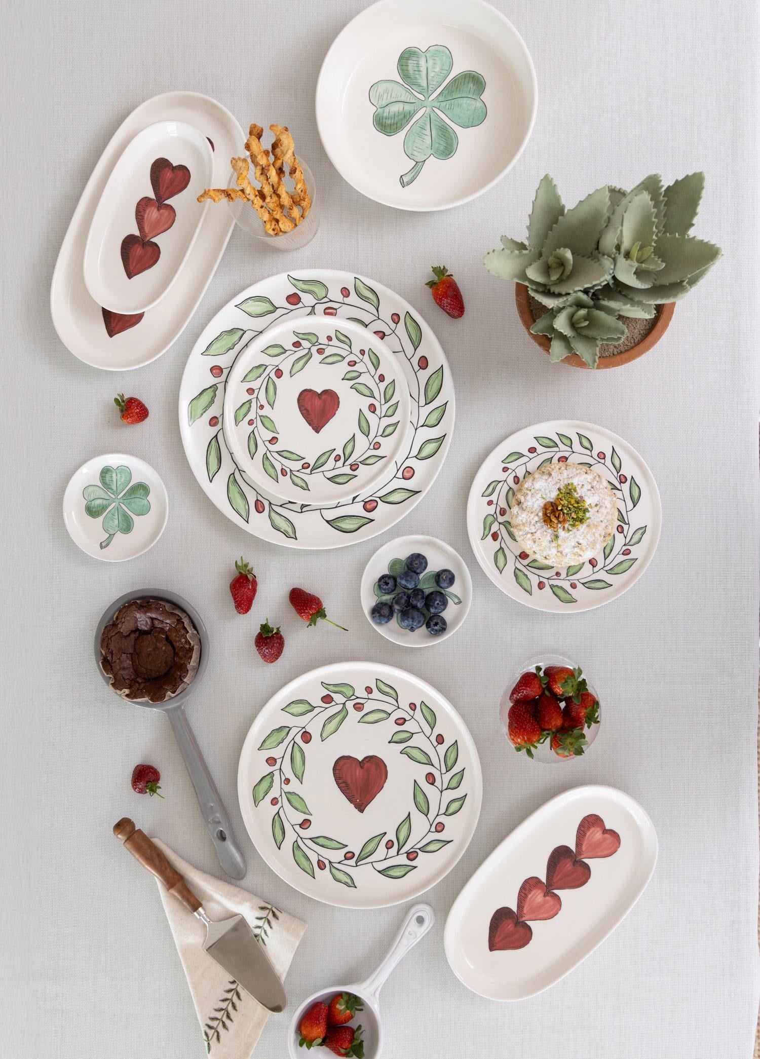 The Mia Luv Yemek Tabağı 6lı Set 20 cm