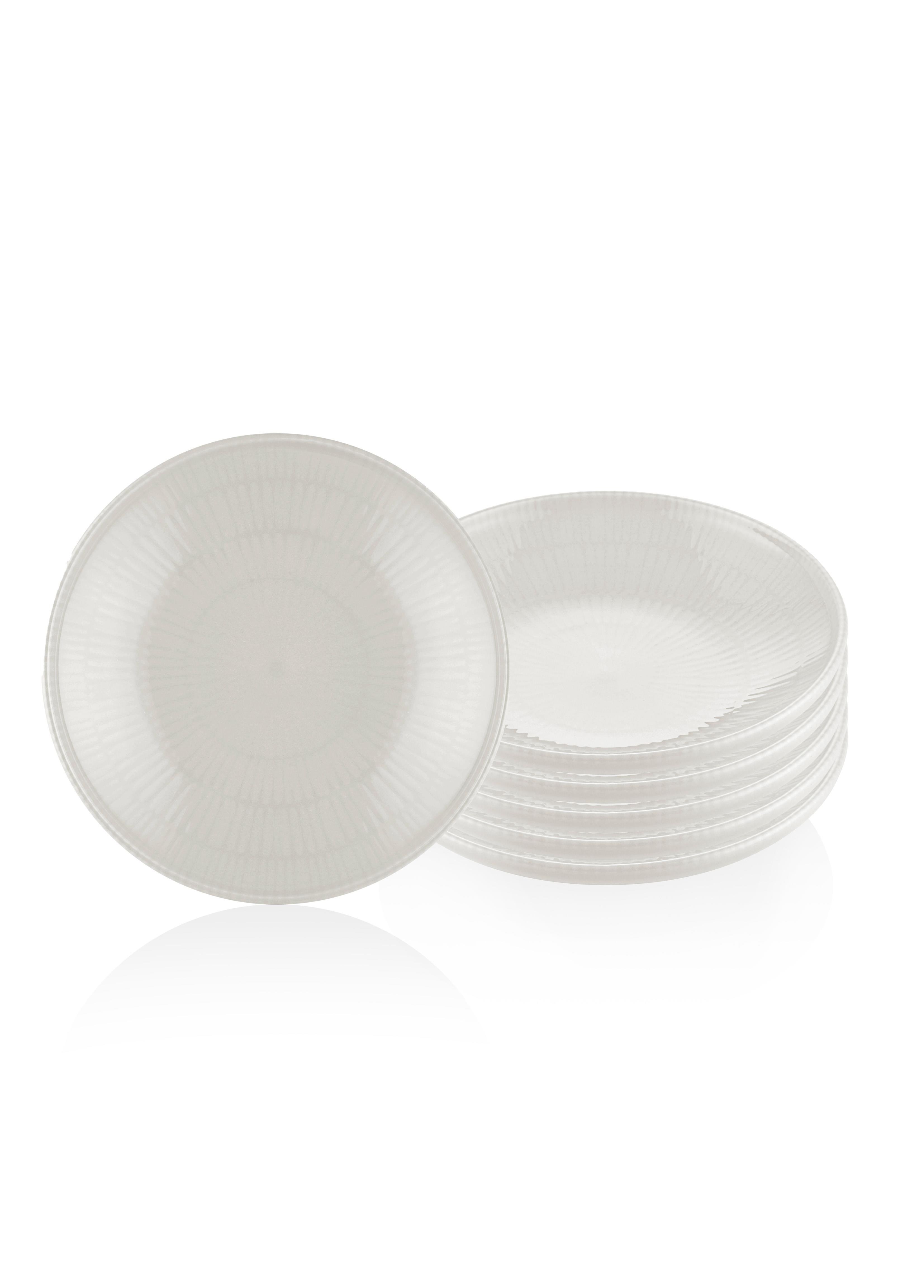 The Mia Noon Yemek Tabağı 6lı Krem 20 cm