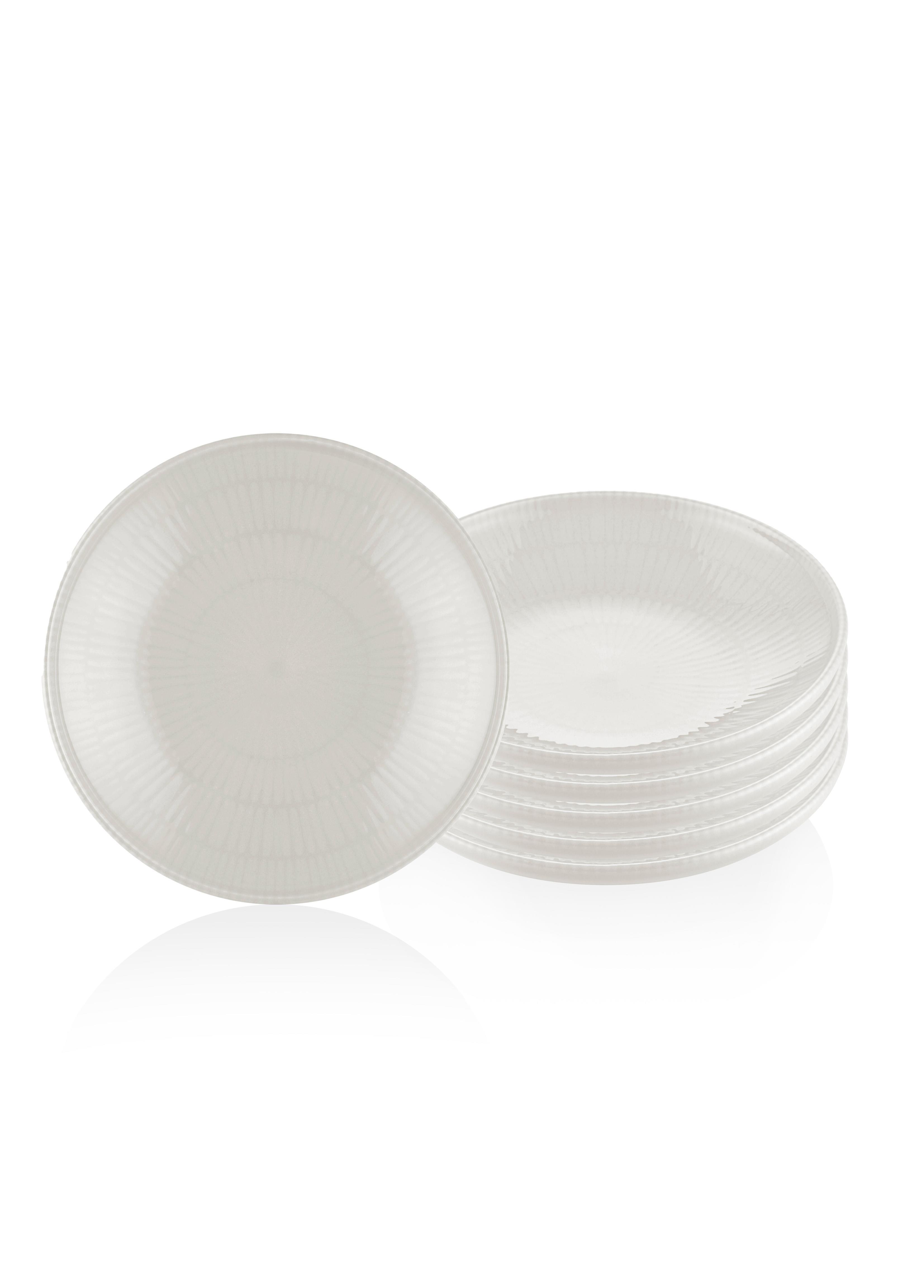 The Mia Noon Yemek Tabağı 6lı Krem 20 cm