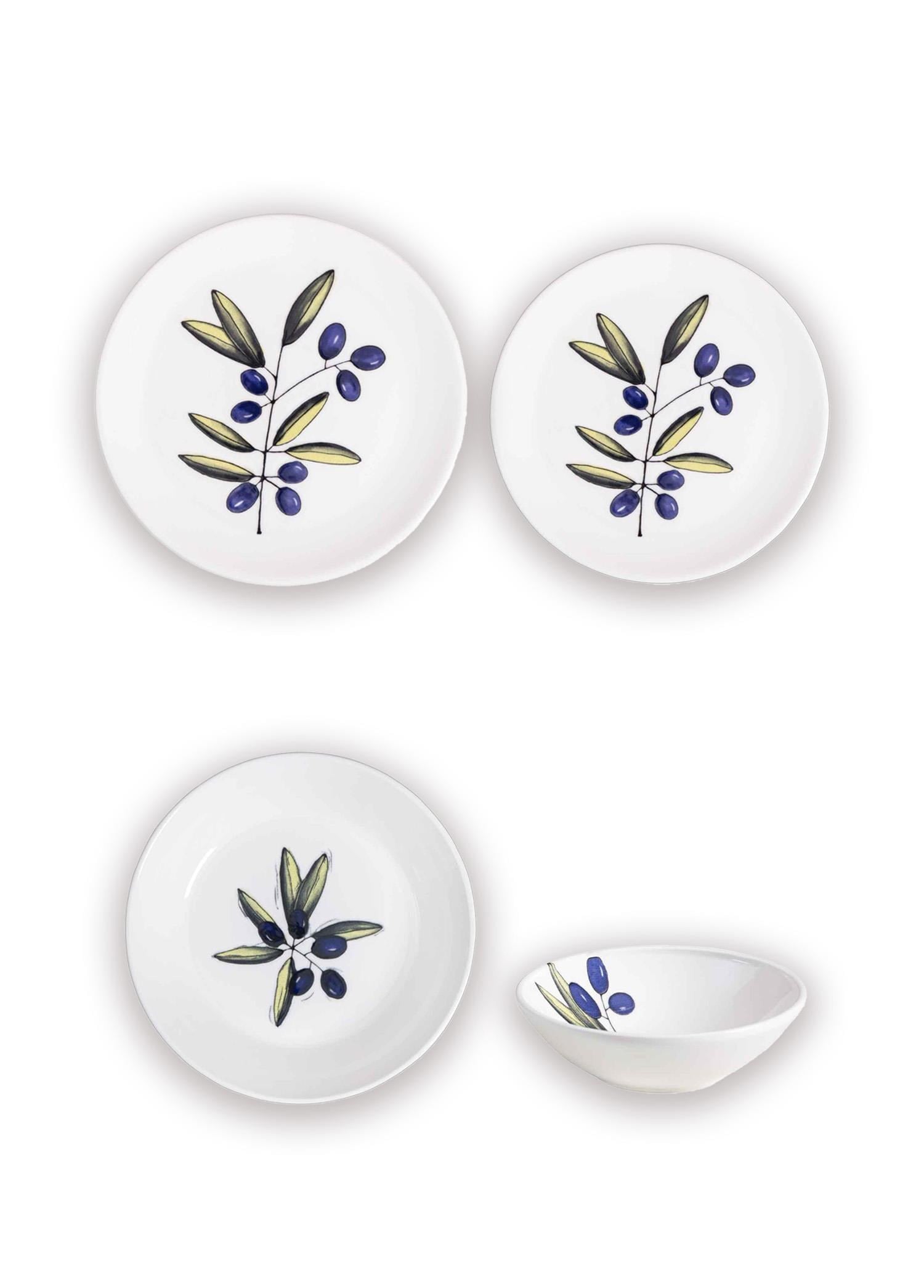 The Mia Olivos 6 Kişilik Yemek Takımı 24 Parça Set 1