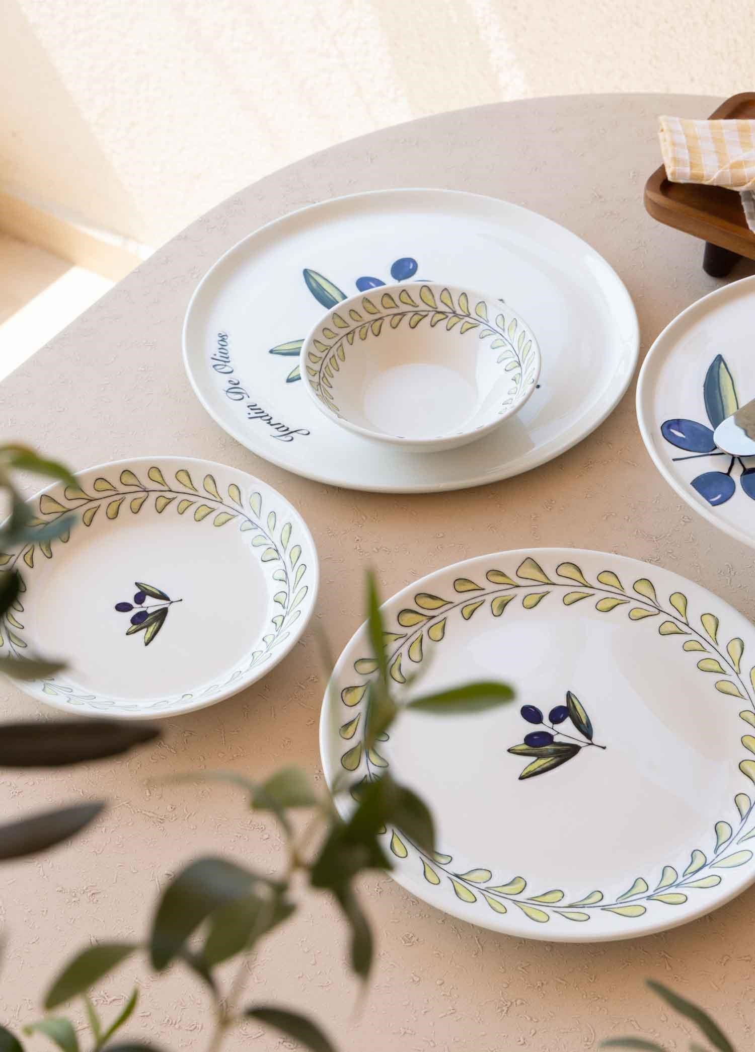 The Mia Olivos Yemek Tabağı 6lı Set 20 cm OVS0012
