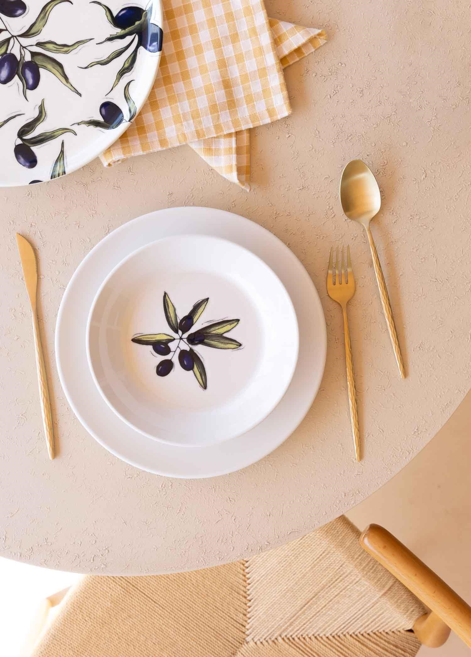 The Mia Olivos Yemek Tabağı 6lı Set 20 cm OVS0011