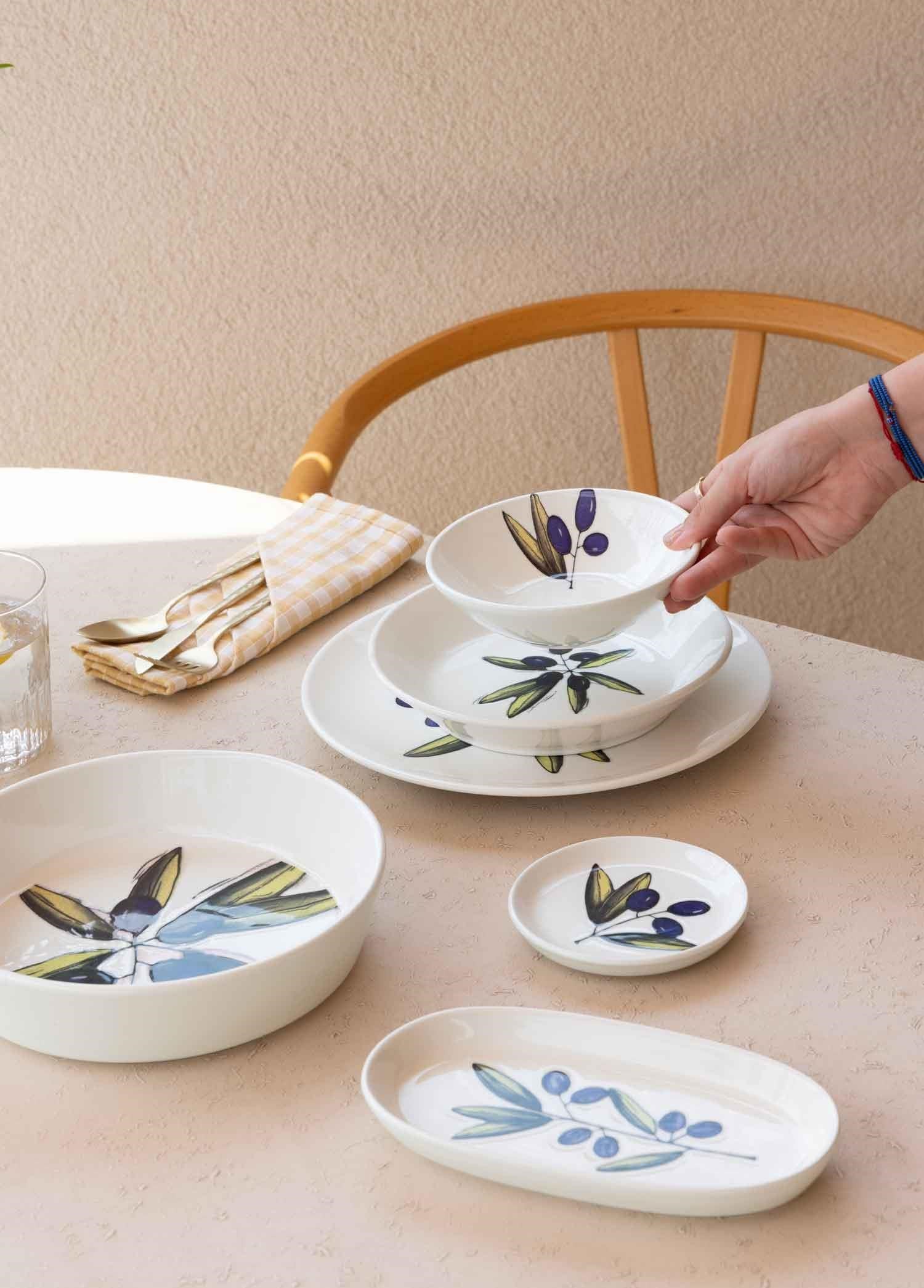 The Mia Olivos Yemek Tabağı 6lı Set 20 cm OVS0011