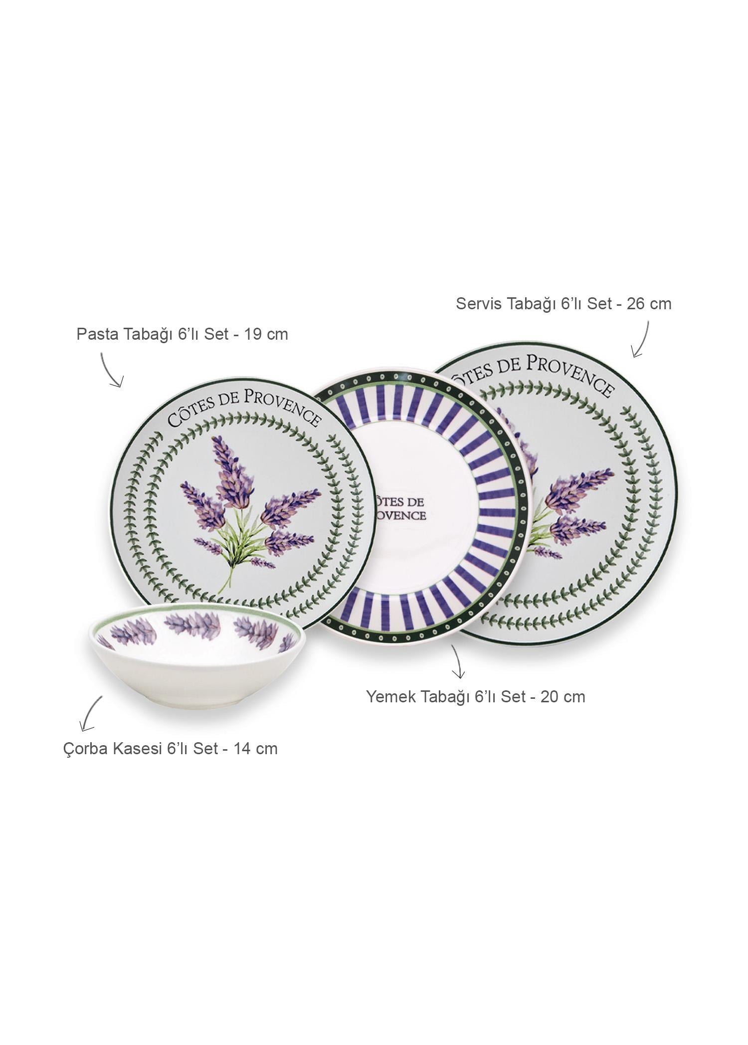 The Mia Provence 6 Kişilik Yemek Takımı 24 Parça Set 2