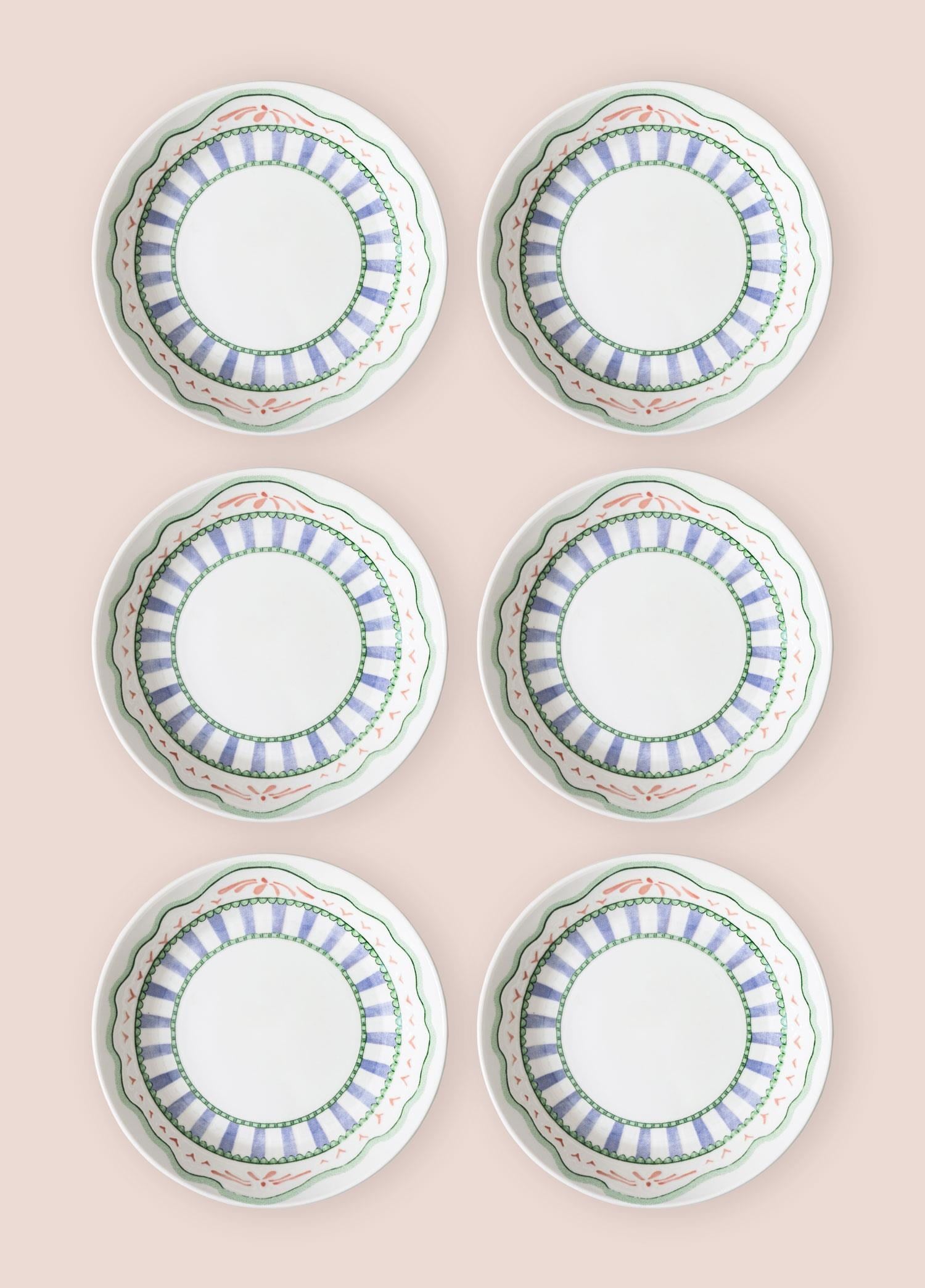 The Mia Spring Yemek Tabağı 6lı Set 20 cm