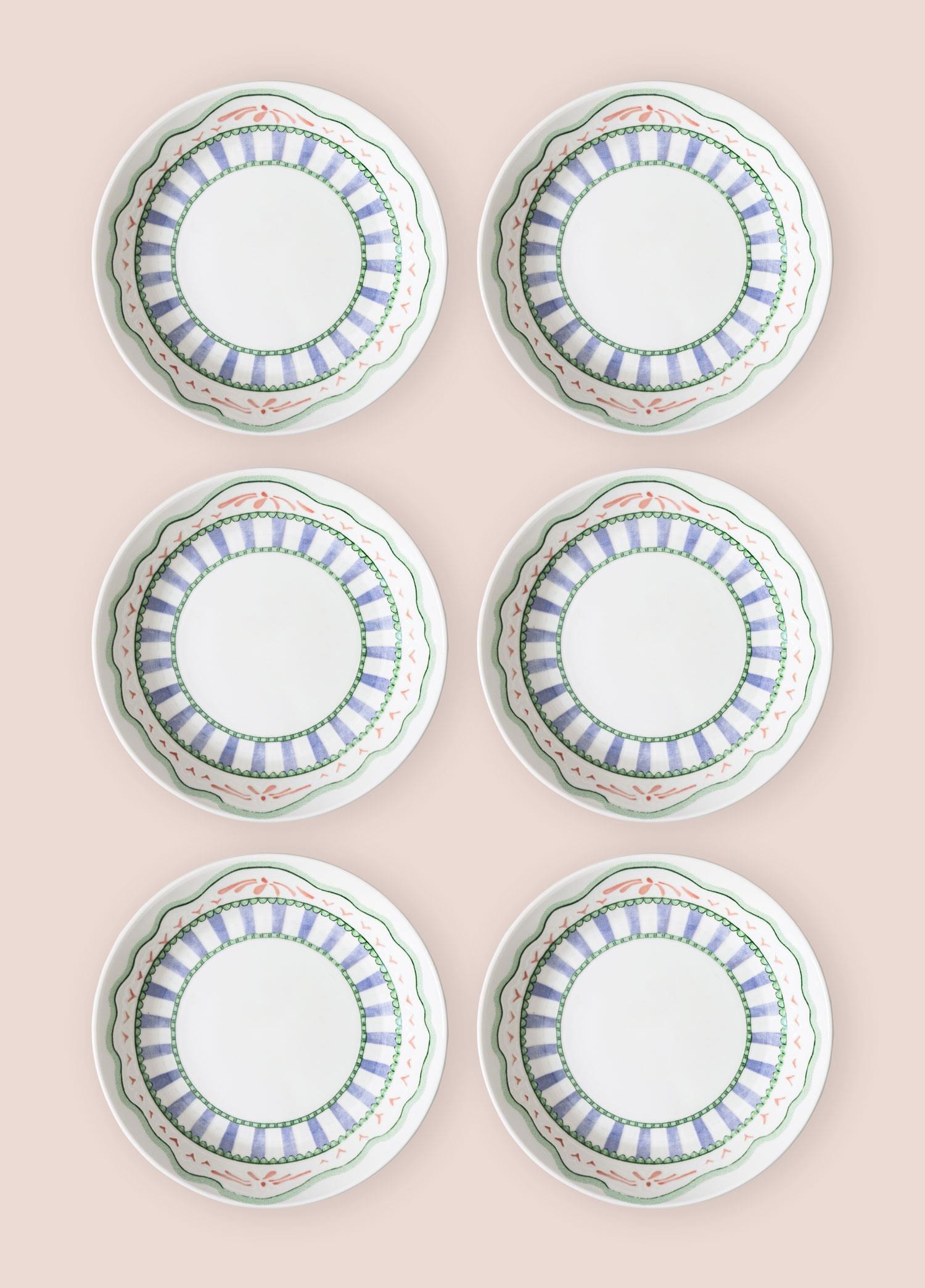 The Mia Spring Yemek Tabağı 6lı Set 20 cm