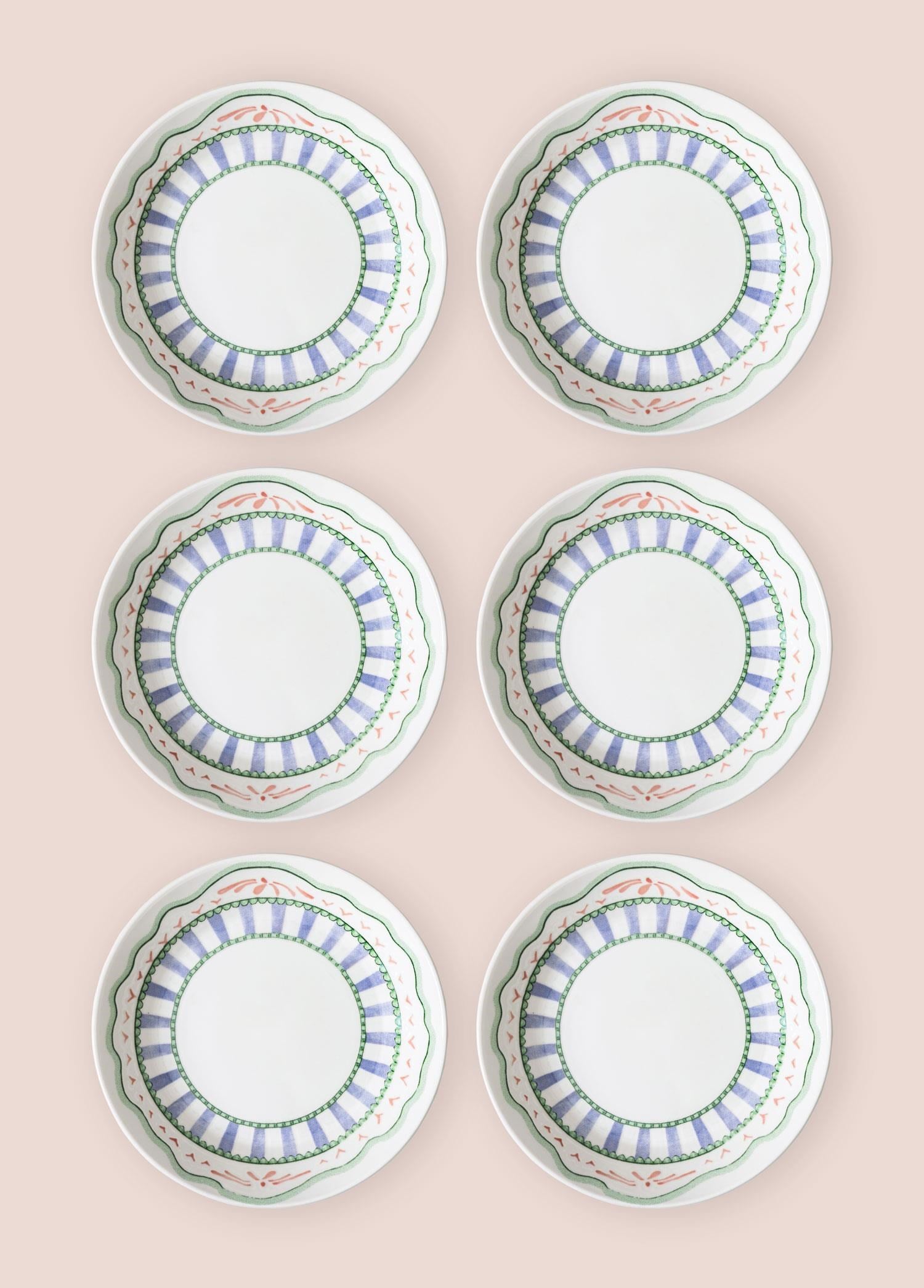 The Mia Spring Yemek Tabağı 6lı Set 20 cm