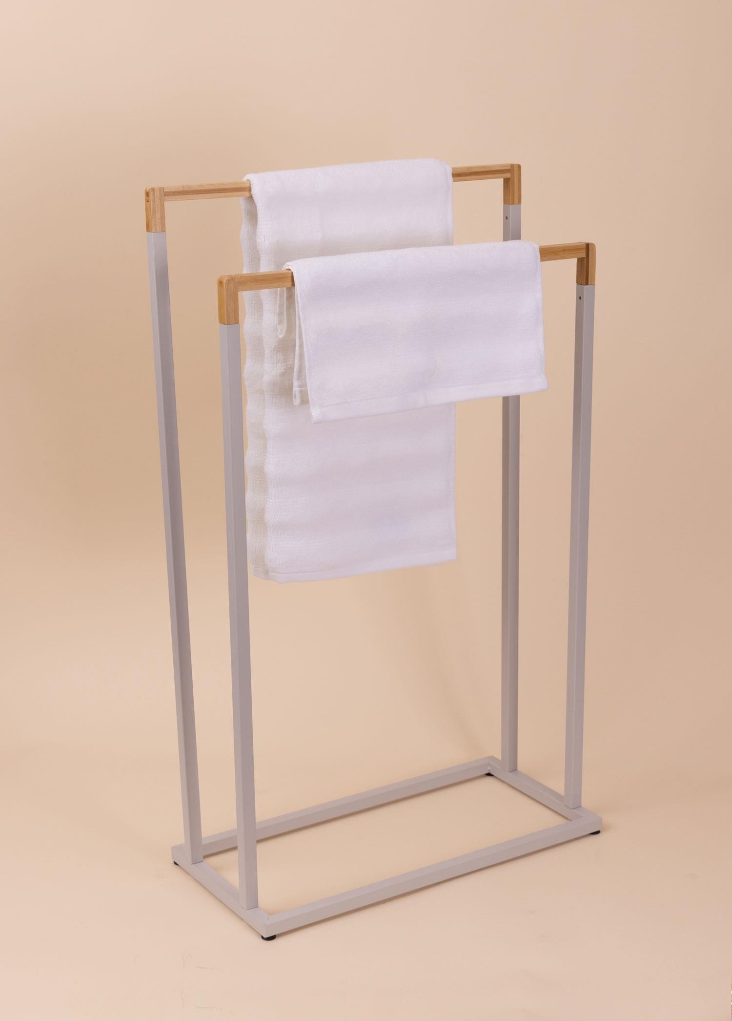 The Mia Metal Havlu Askılığı Gri GLV0764