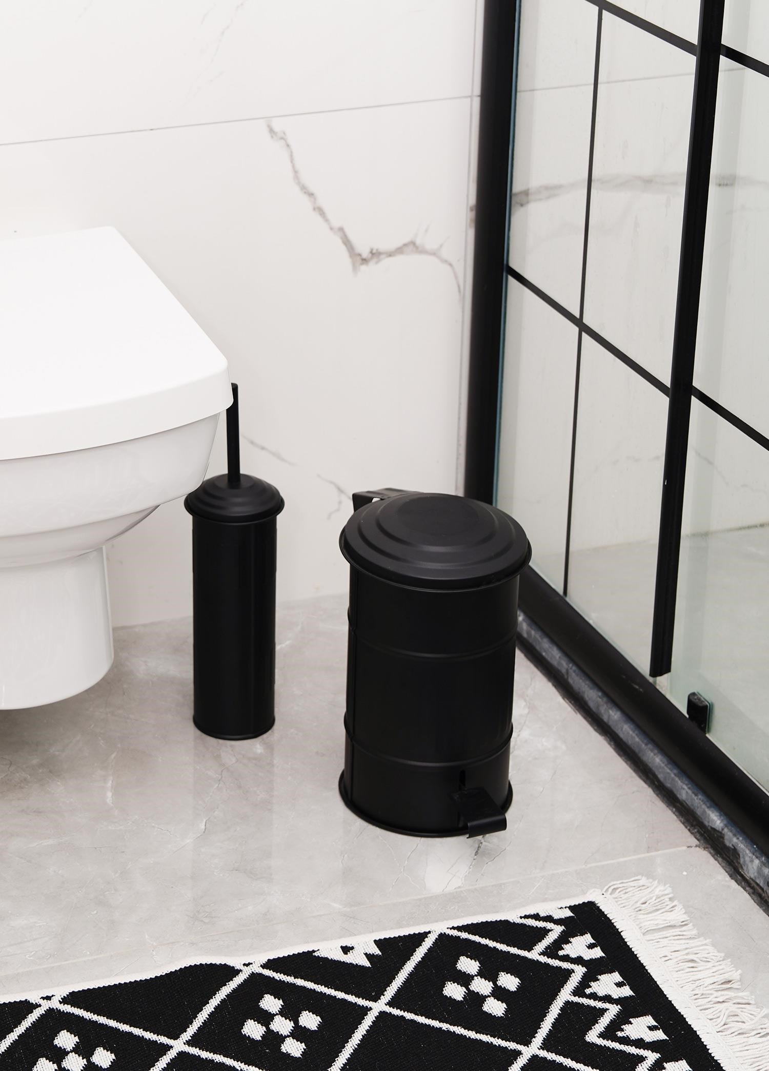 The Mia Çöp Kovası Banyo 5 Lt Siyah MGL0004