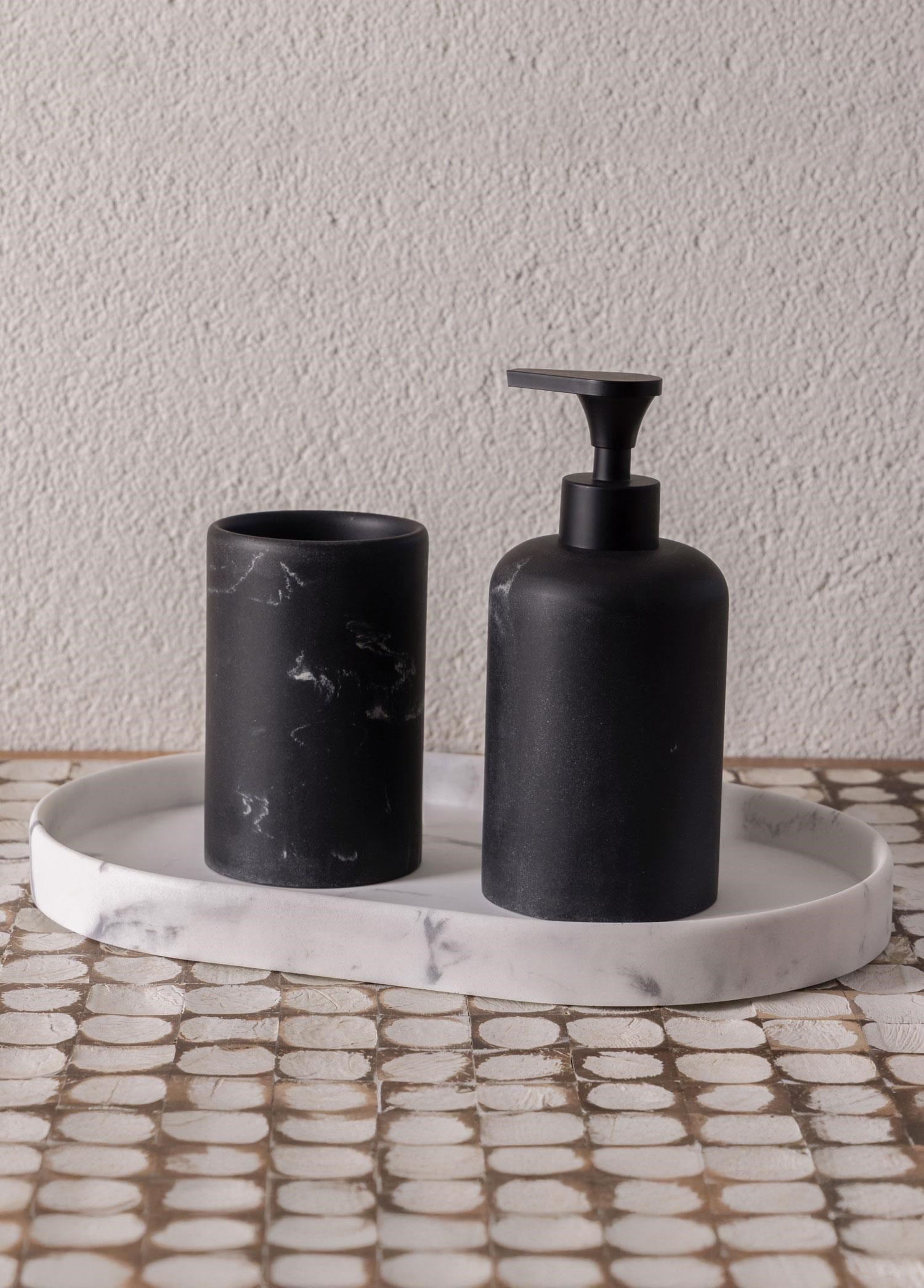 The Mia Marble Banyo Tepsisi Beyaz 30x20x3 cm