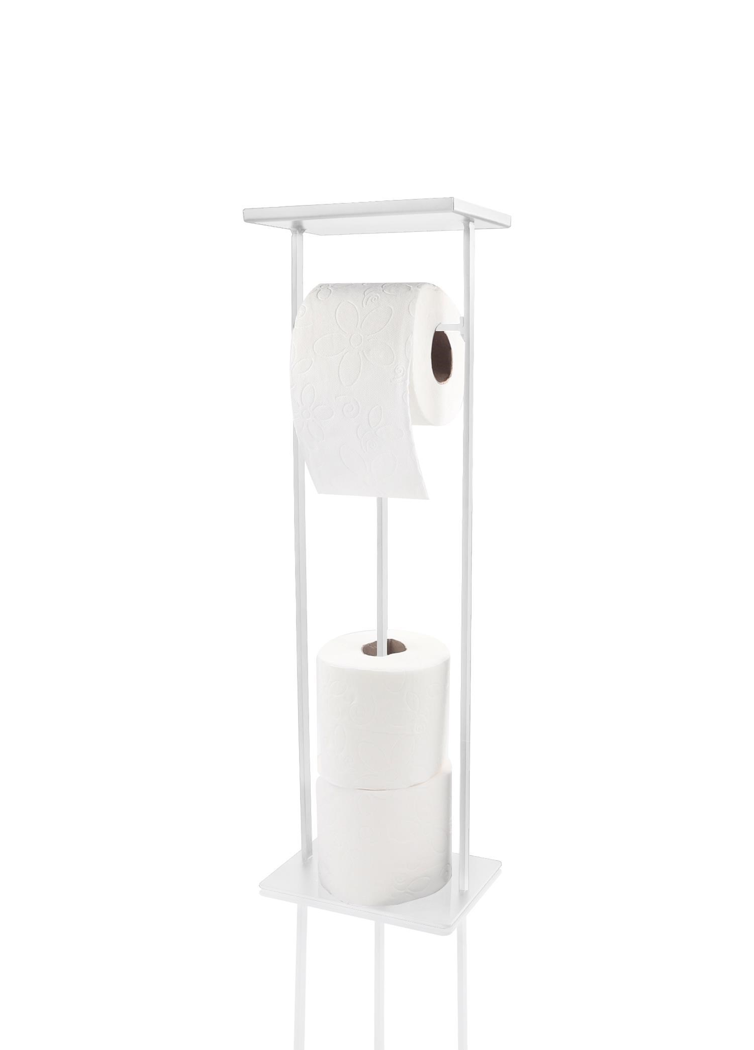 The Mia Tepsili Tuvalet Kağıdı Standı Beyaz 54x15x12 cm