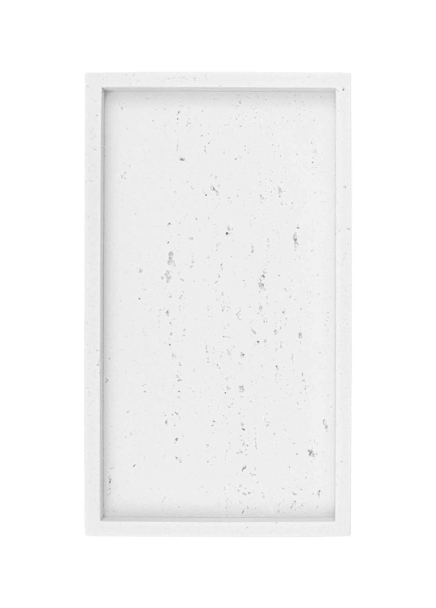 The Mia Travertine Banyo Tepsisi Beyaz 28x16x3 cm