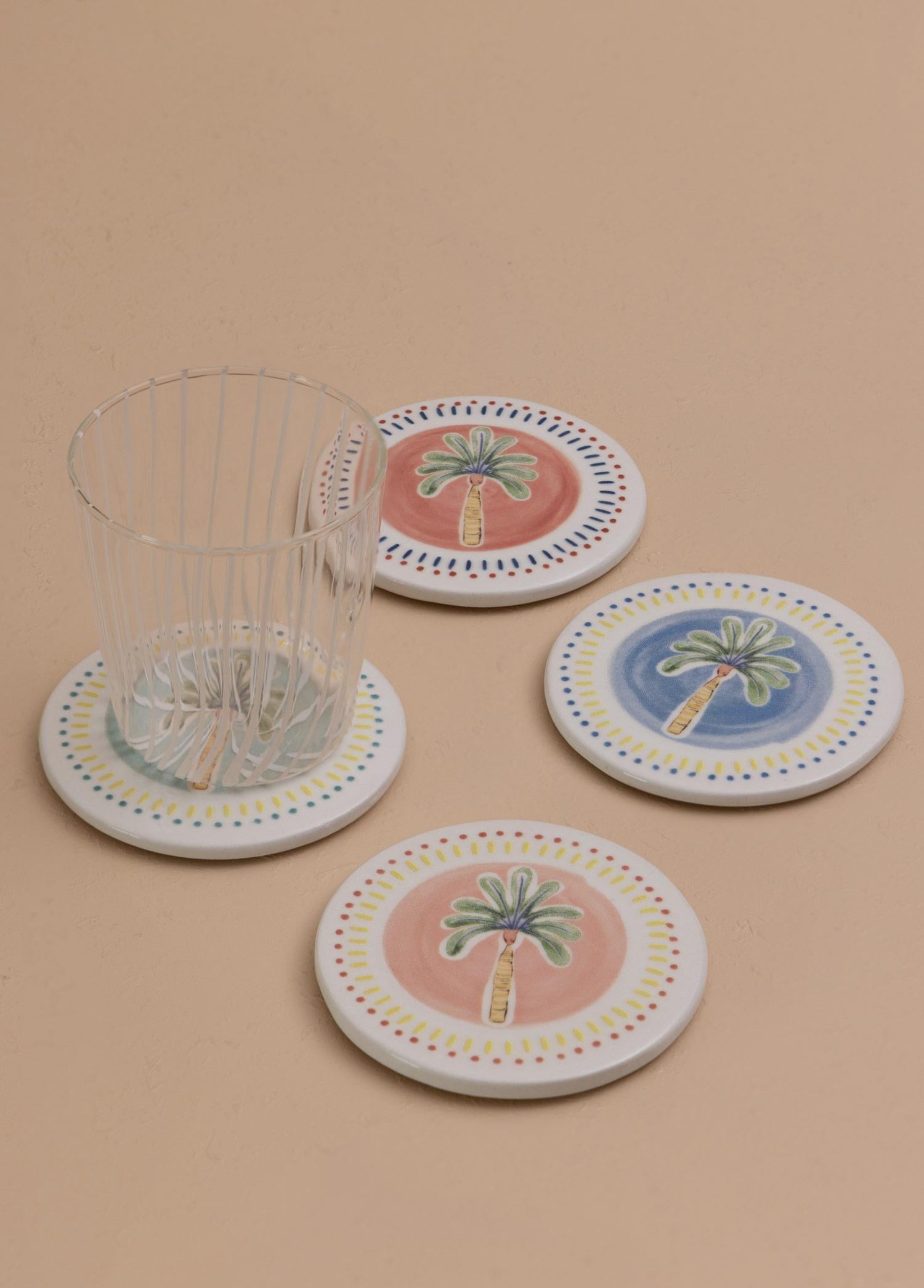The Mia Italian Summer Bardak Altlığı 4lü Set10 cm
