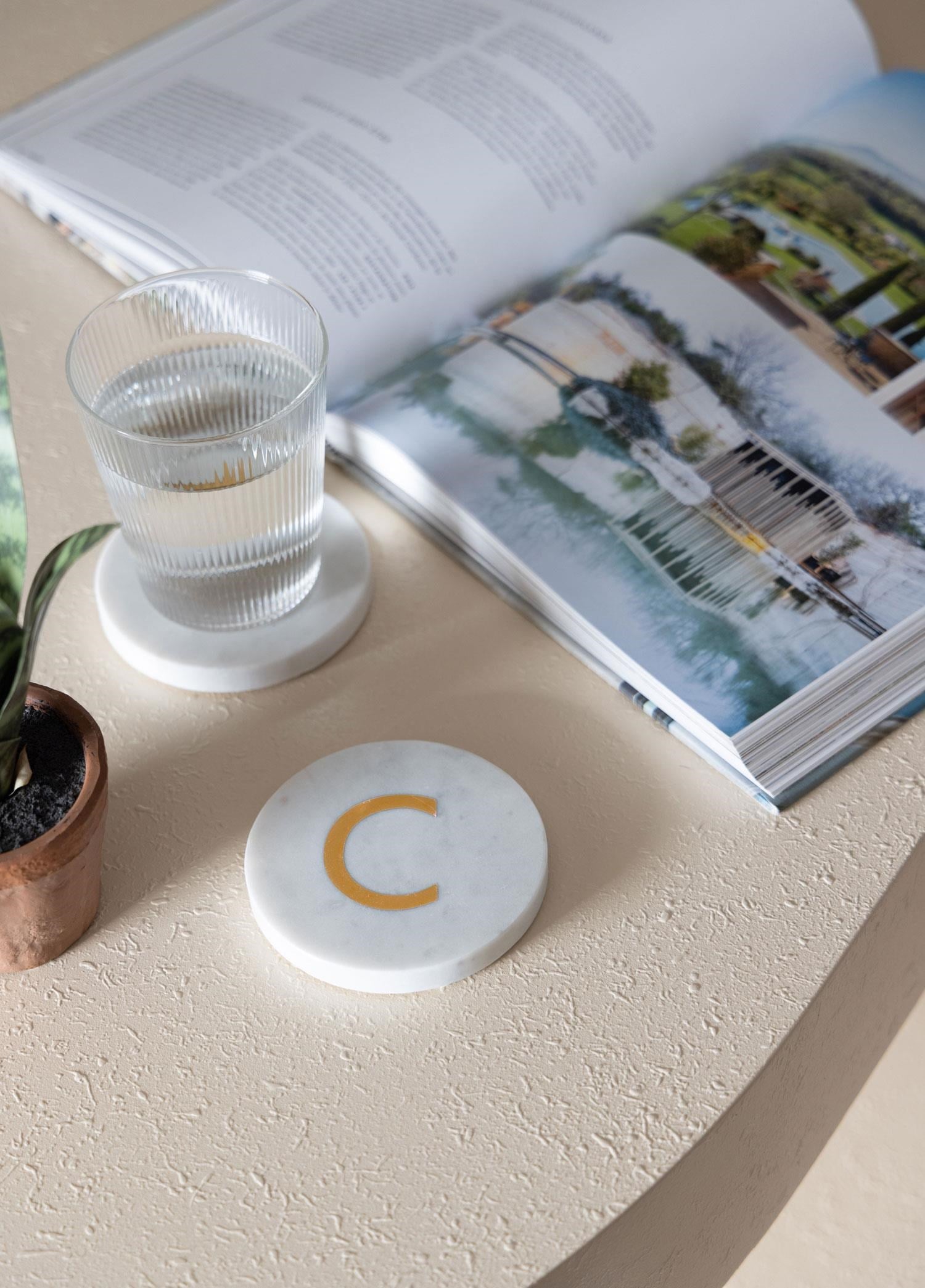 The Mia Mermer Bardak Altlığı C