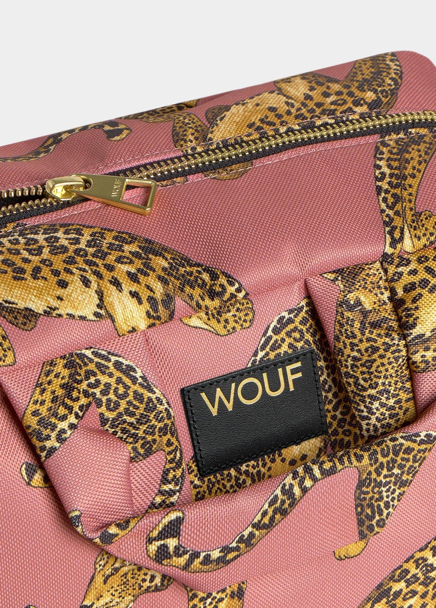 WOUF Blush Leopard Large Toiletry Bag