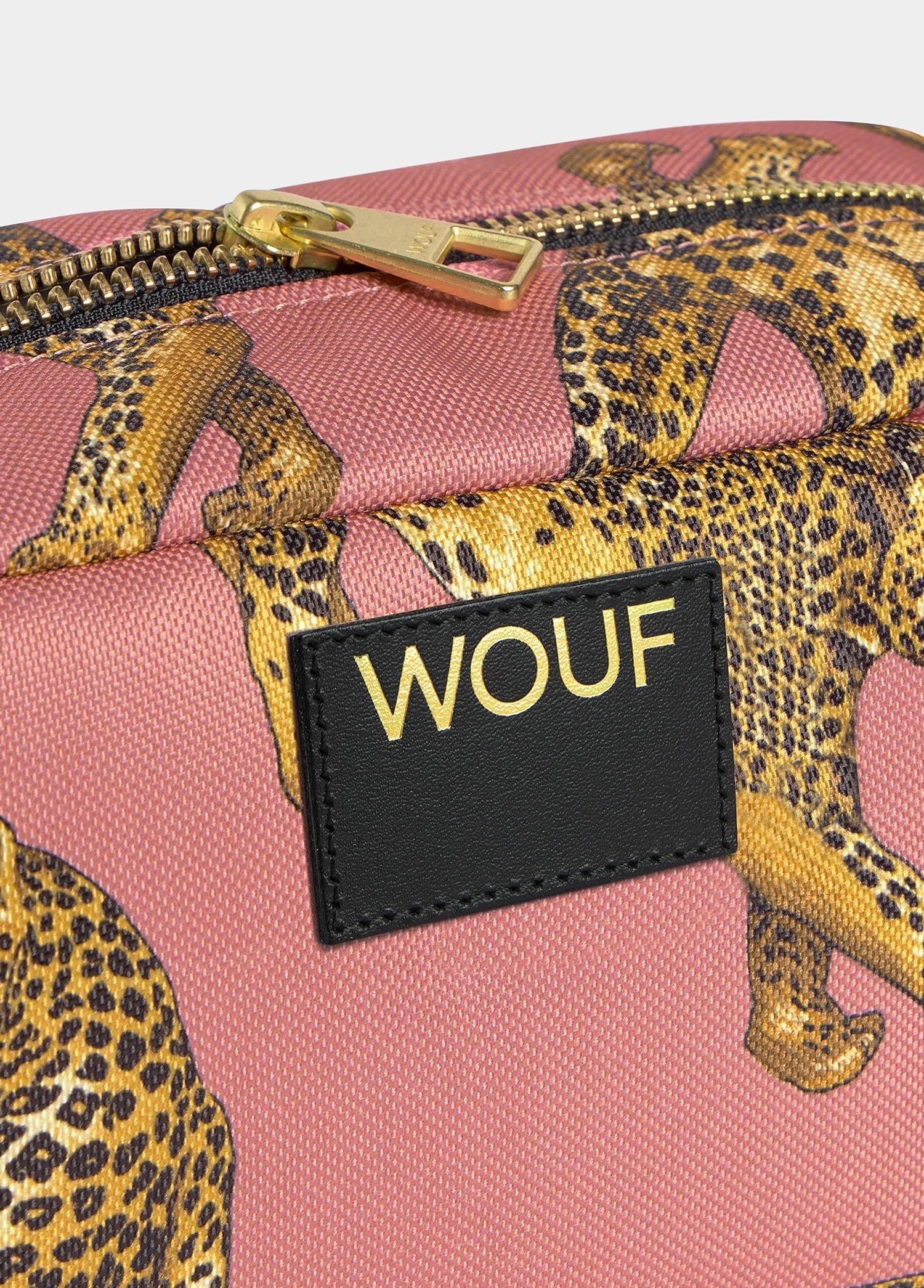 WOUF Blush Leopard Toiletry Bag