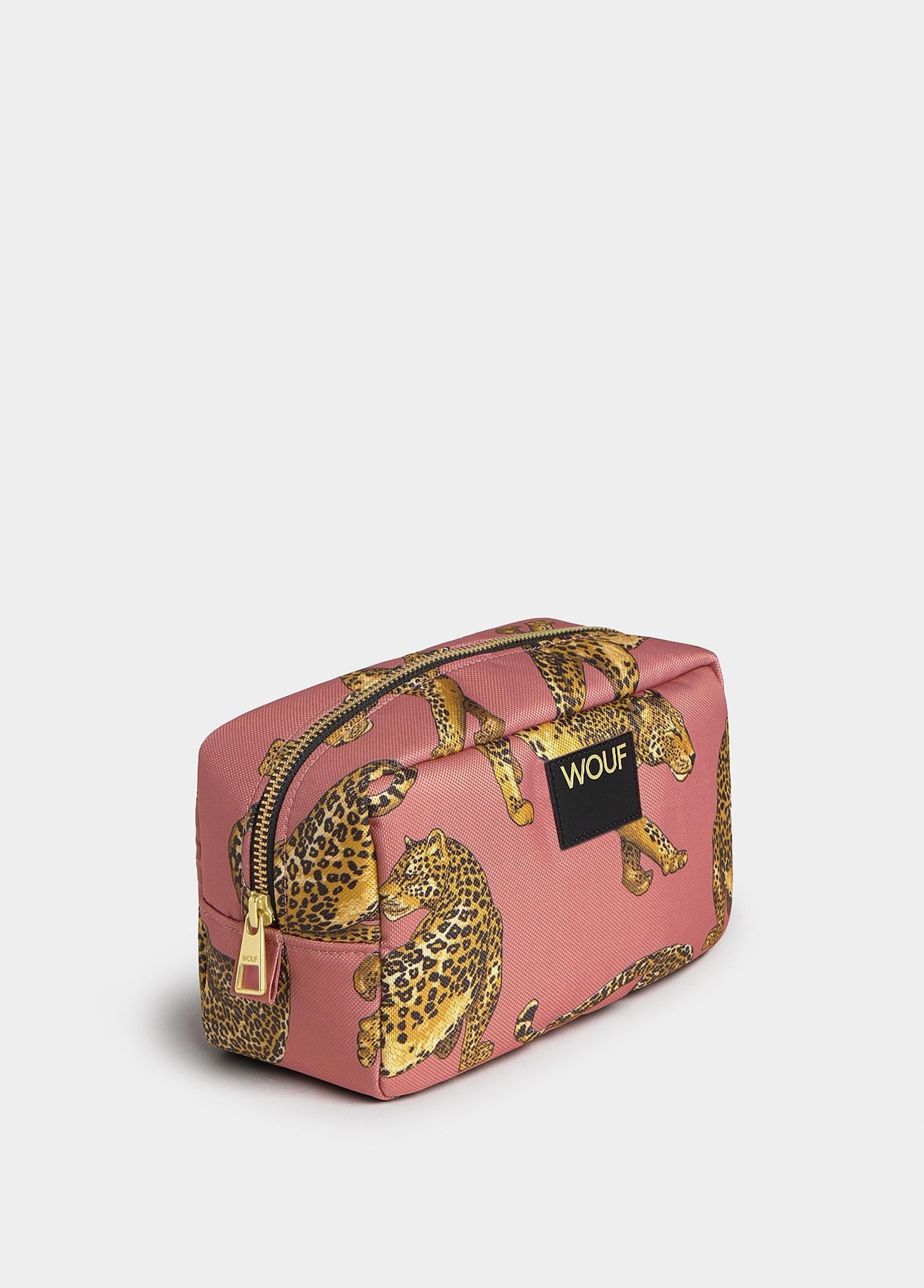 WOUF Blush Leopard Toiletry Bag