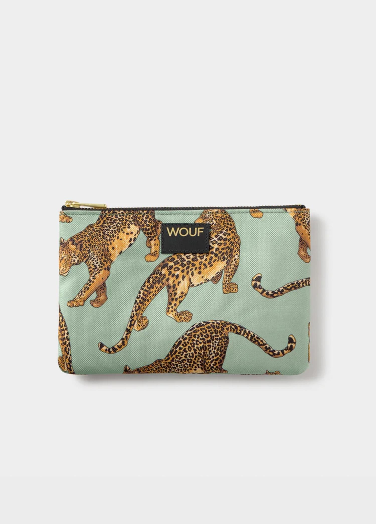 WOUF Emerald Leopard Pouch
