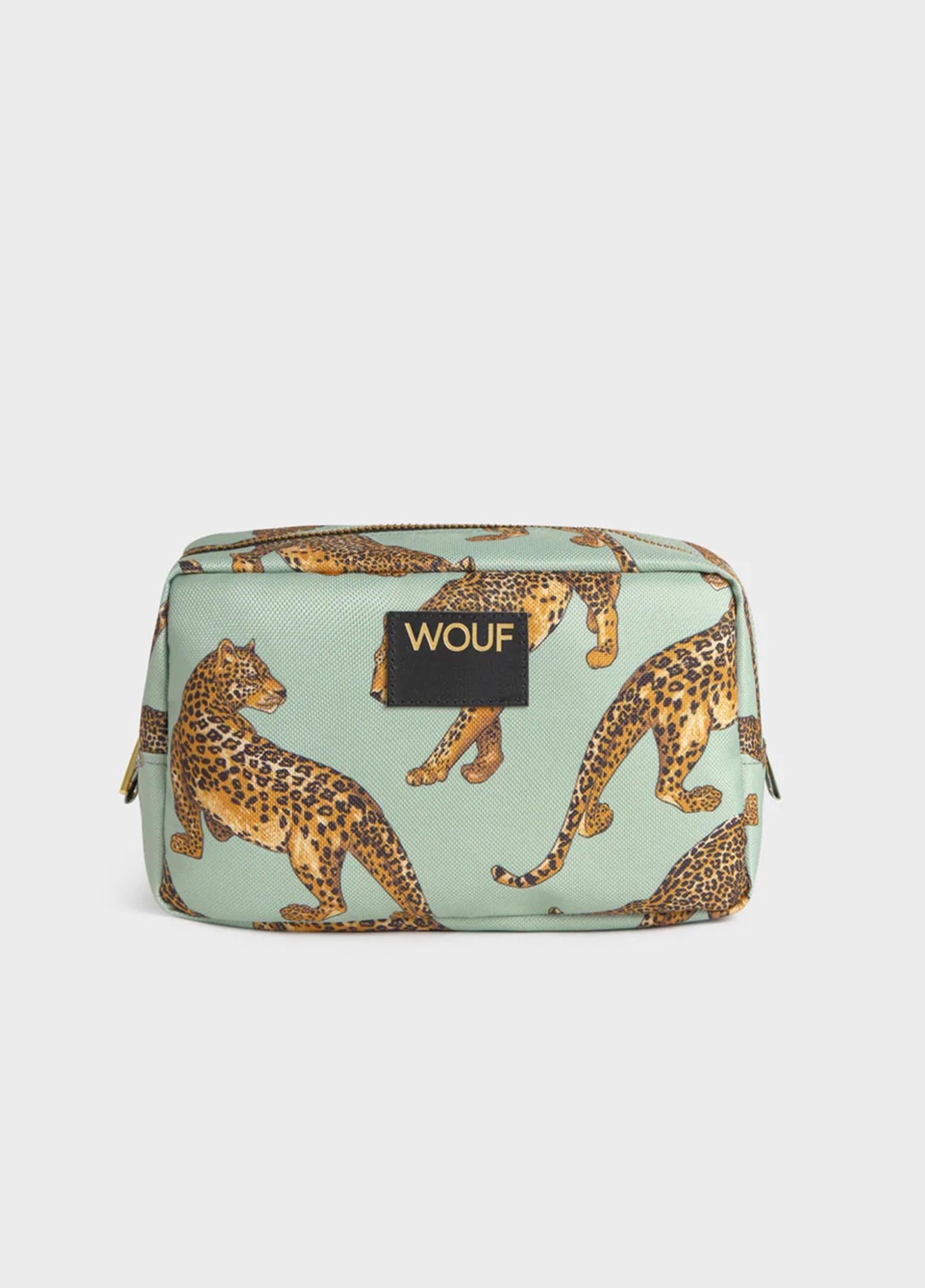 WOUF Emerald Leopard Toiletry Bag