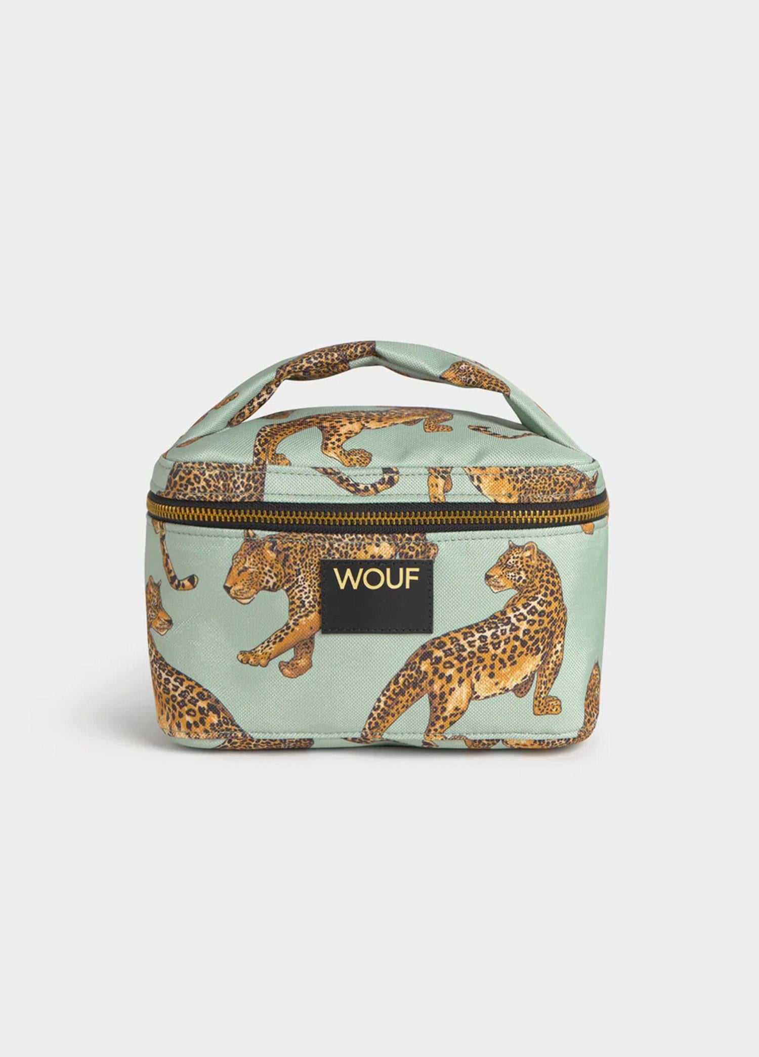 WOUF Emerald Leopard Vanity Bag