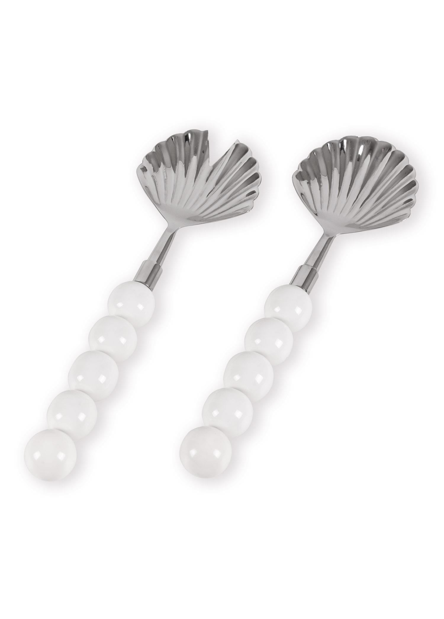 The Mia Ostrica Salata Servis Takımı Gümüş 2 Parça
