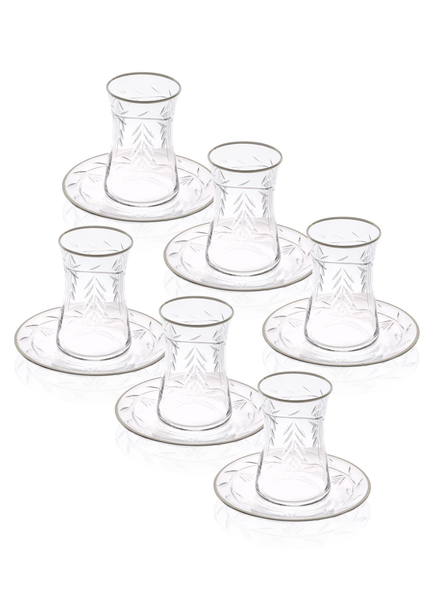 The Mia Leaf Çay Seti Gümüş 12 Parça