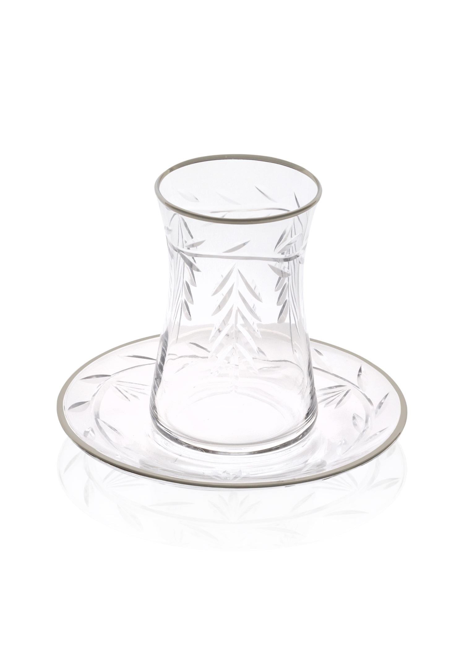 The Mia Leaf Çay Seti Gümüş 12 Parça