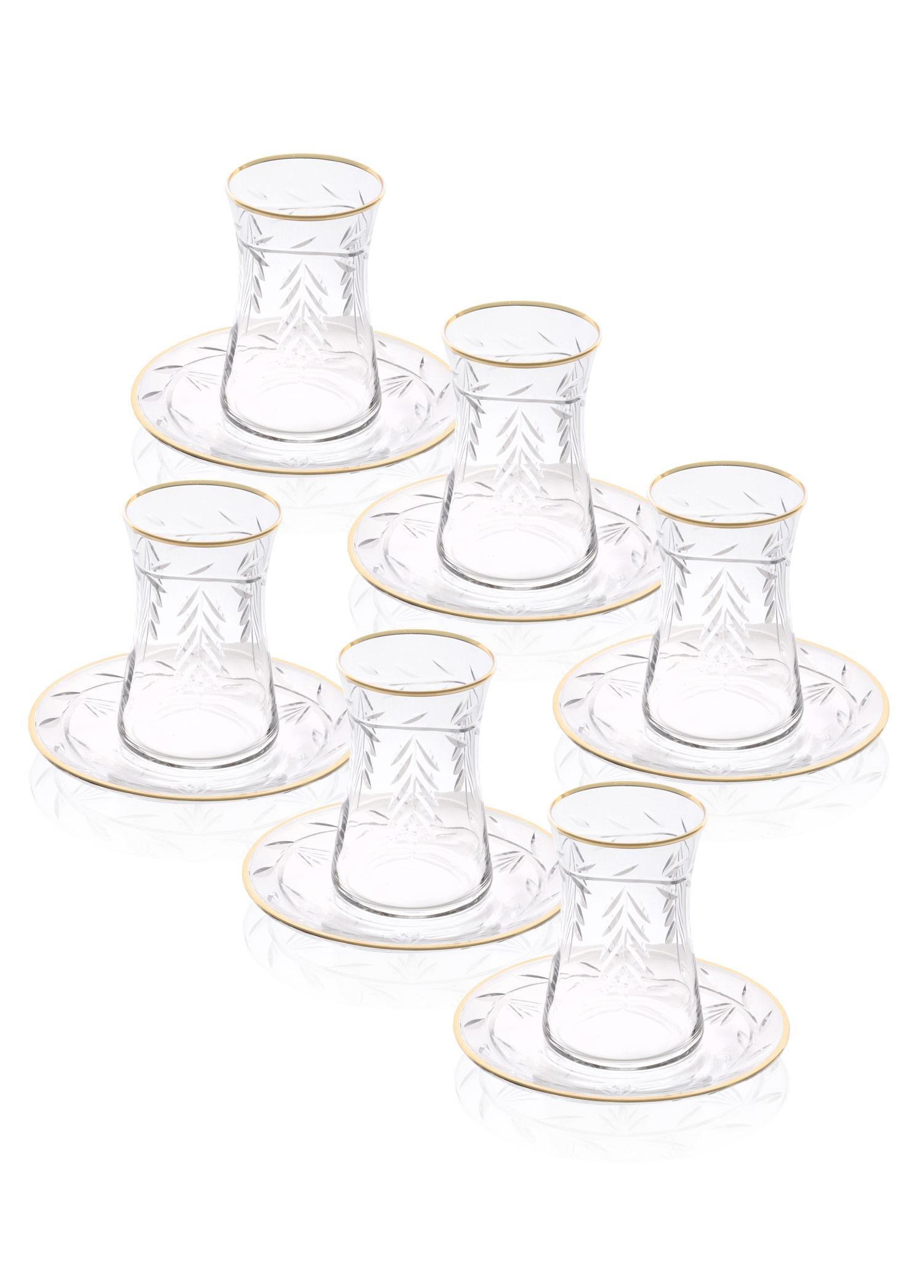 The Mia Leaf Çay Seti Gold 12 Parça