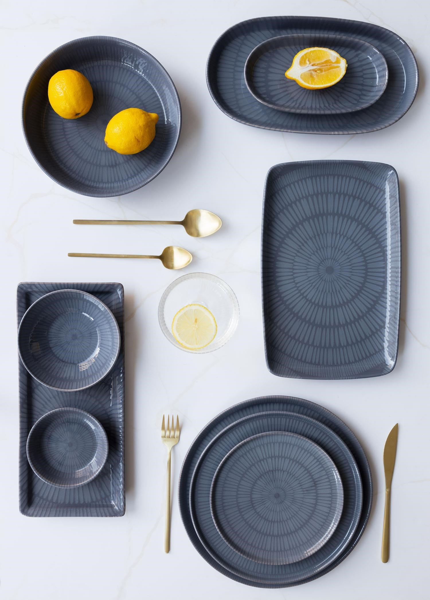 The Mia Noon Çerezlik 4lü Set Gri 10 cm