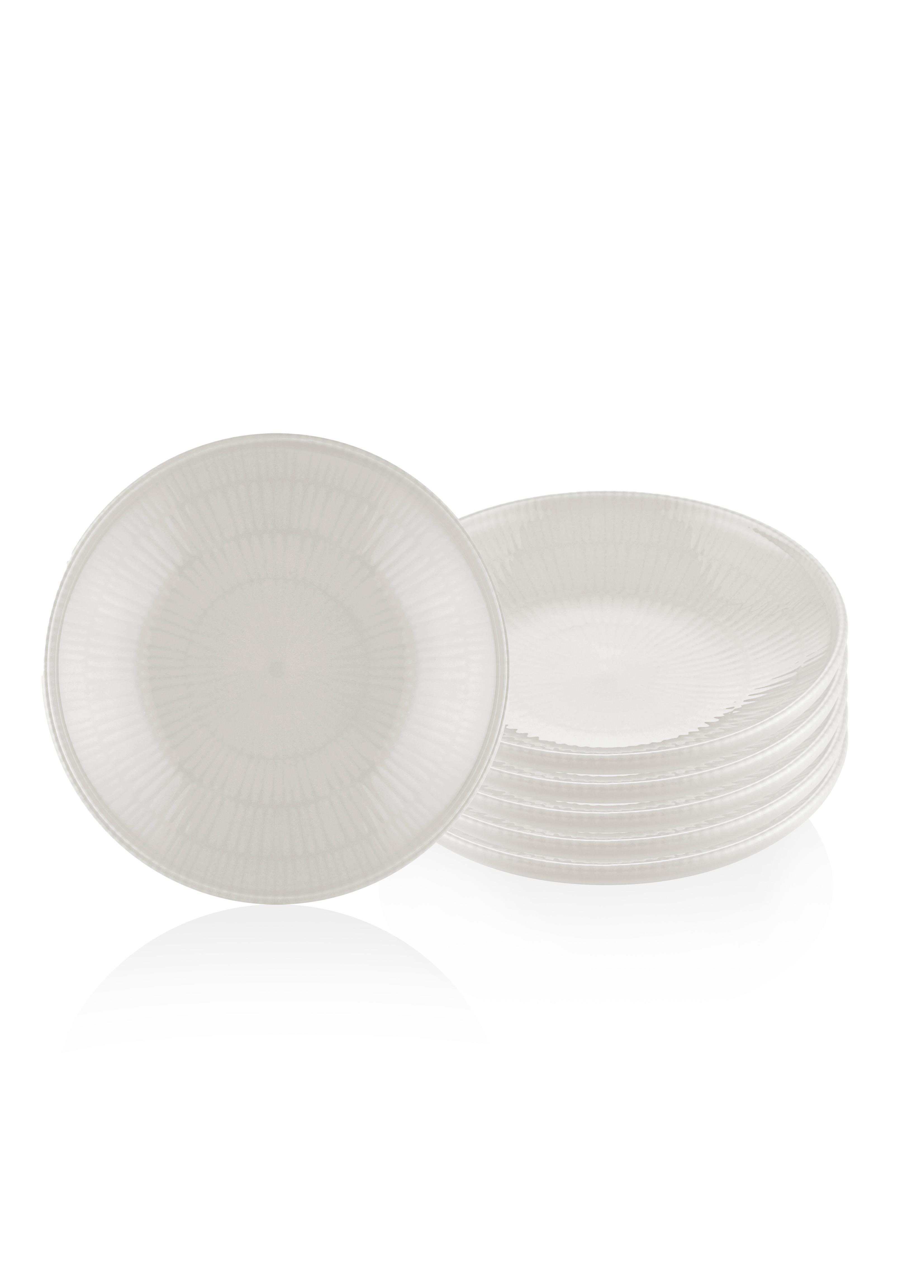 The Mia Noon Yemek Tabağı 6lı Krem 20 cm