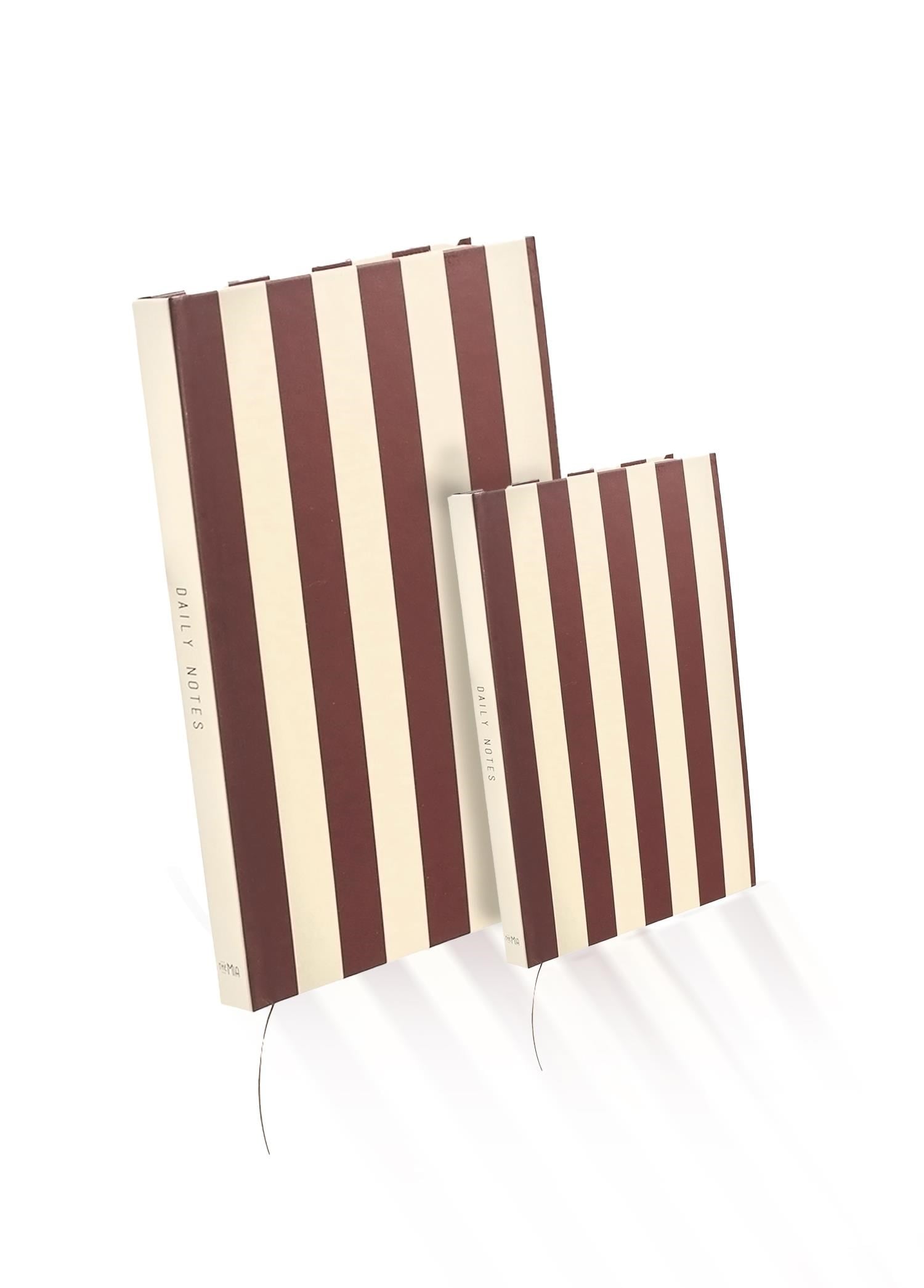 The Mia Basic Çizgili Defter 70 Yaprak Bordo 2li Set