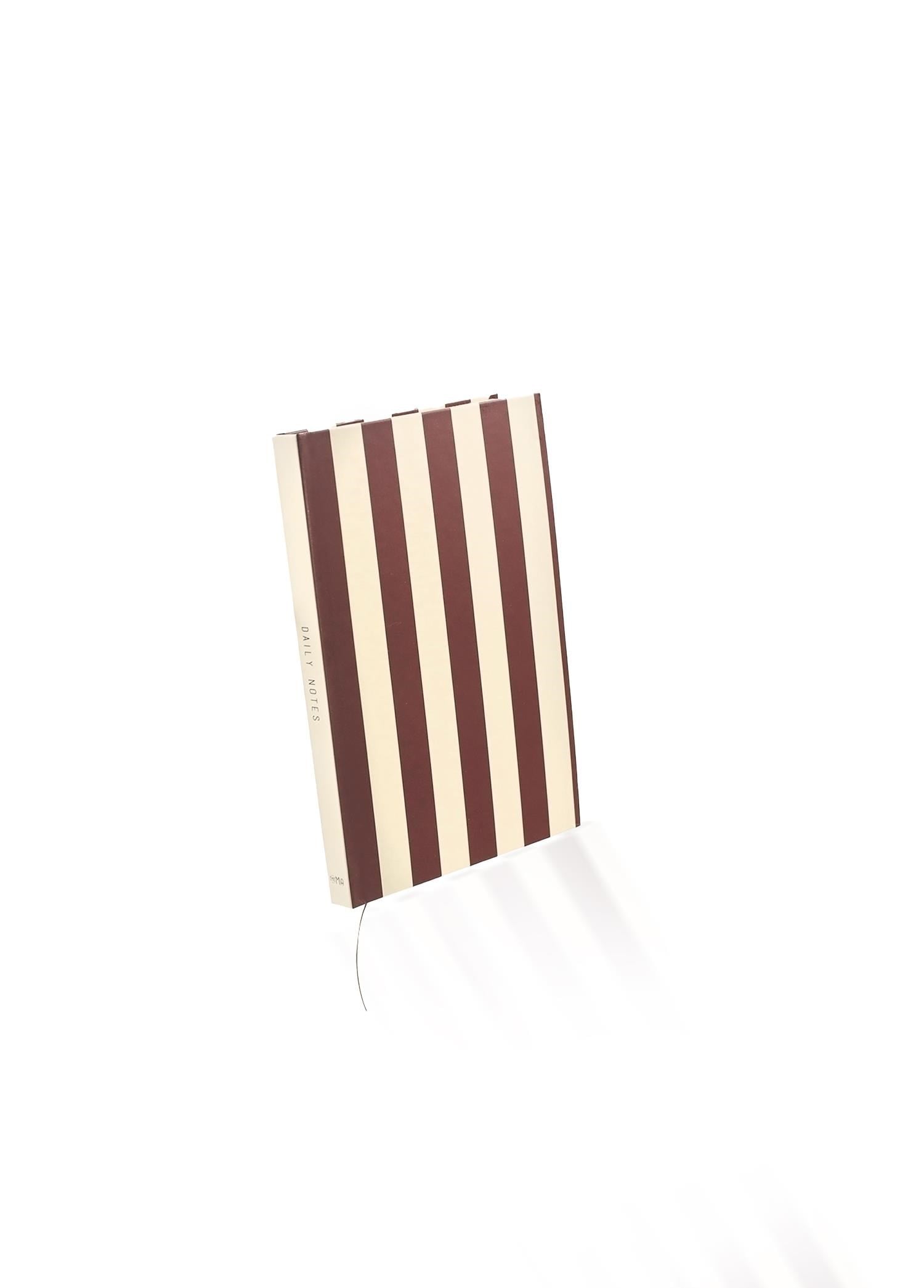 The Mia Basic Çizgili Defter 70 Yaprak Bordo 14x9 cm