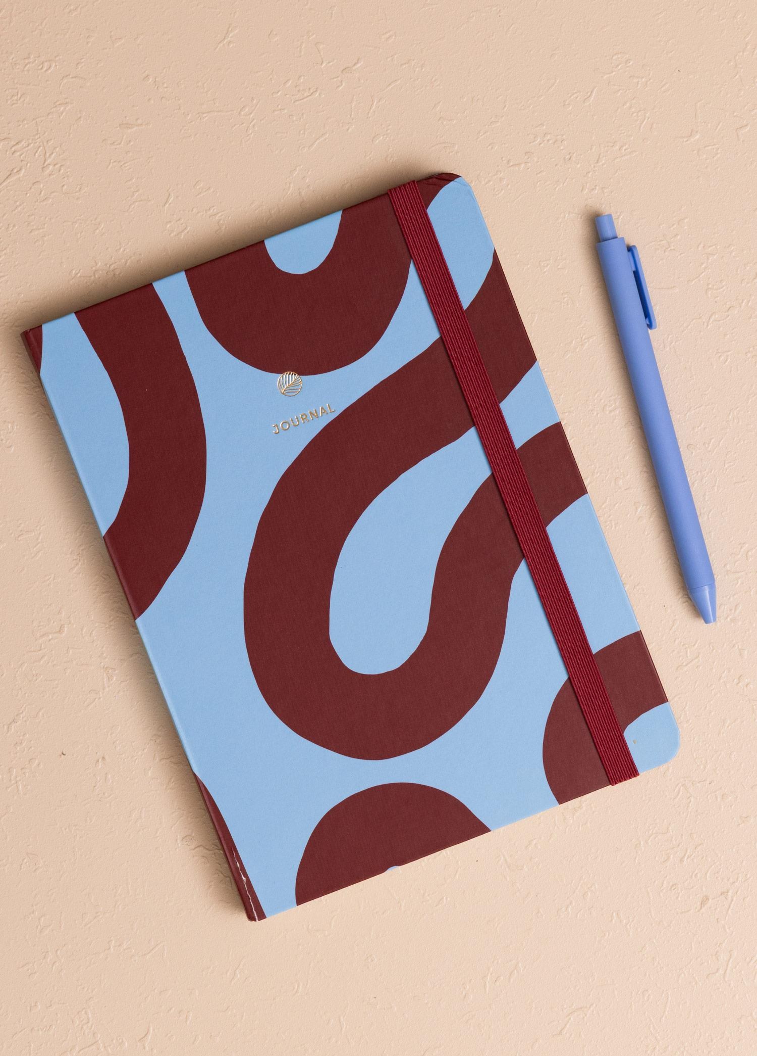 The Mia Mavi Bordo Desenli Defter 16 x 21 cm