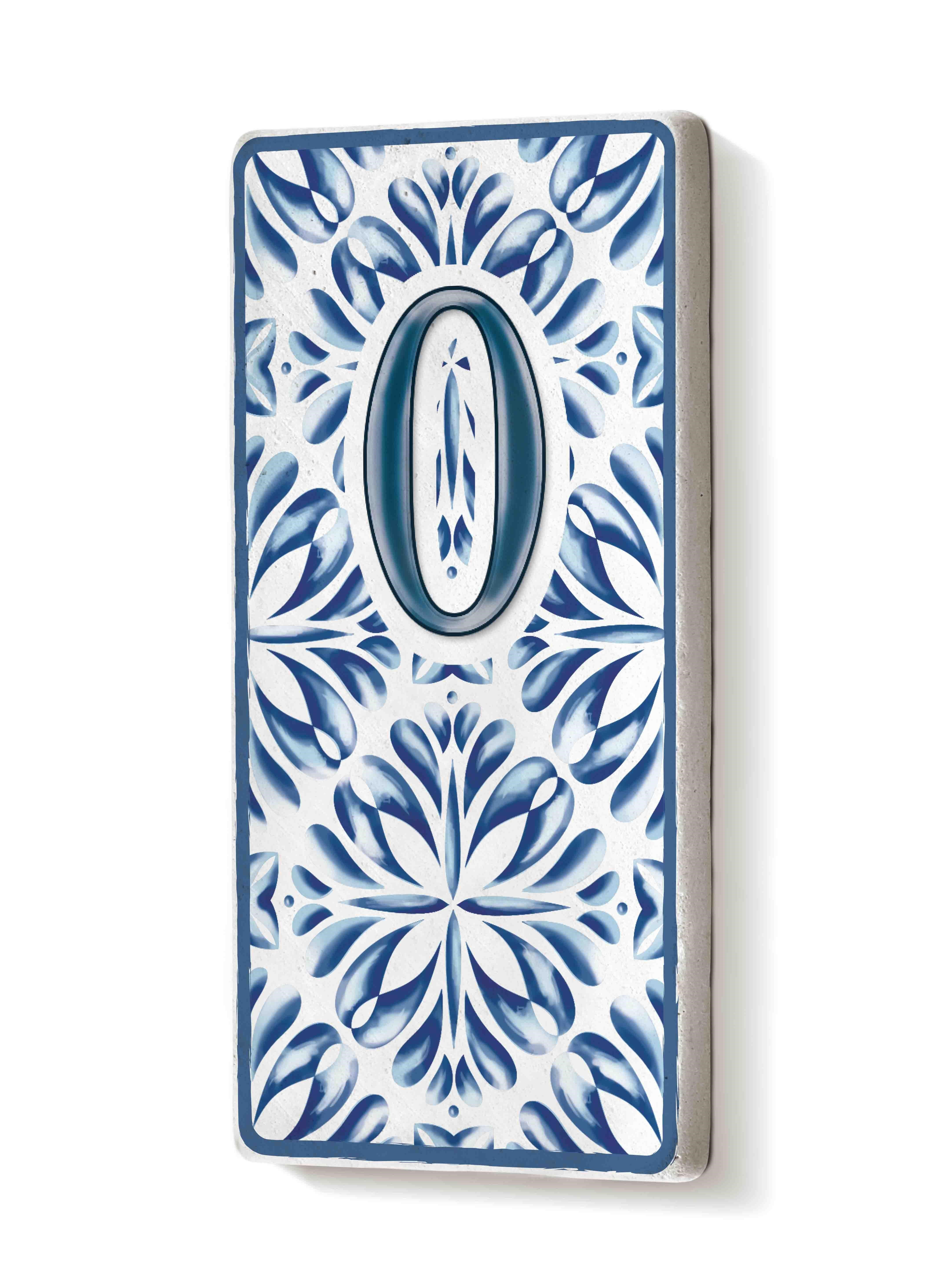 Dekoratif Aksesuar The Mia Kapı Numarası Mavi Beyaz 0