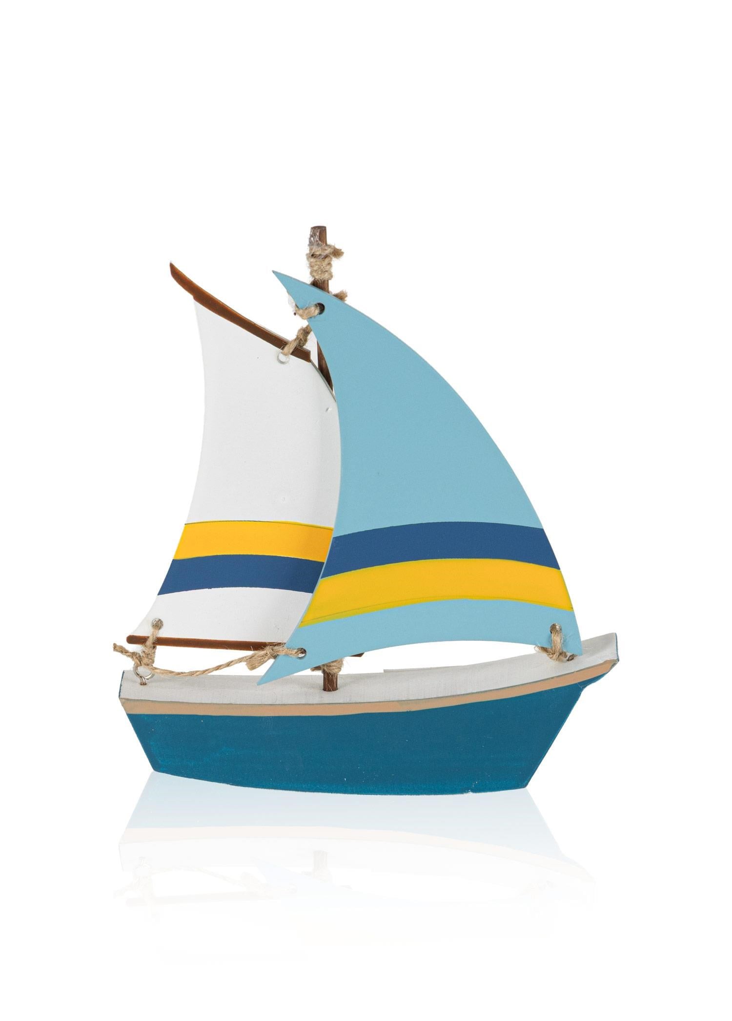 The Mia Retro Marin Çift Yelkenli Tekne Biblosu 17 cm