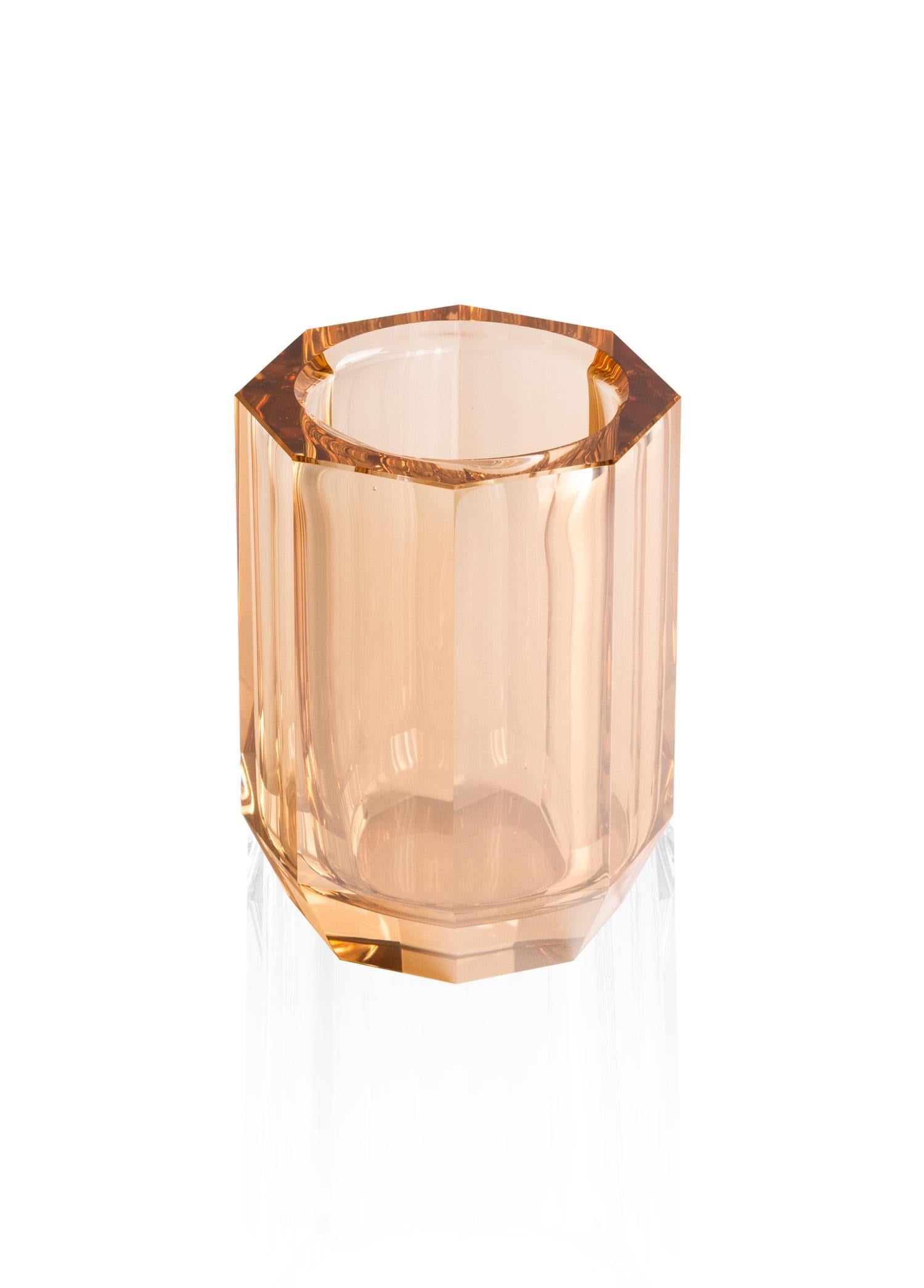The Mia Kristal Diş Fırçalık ve Pamukluk Amber