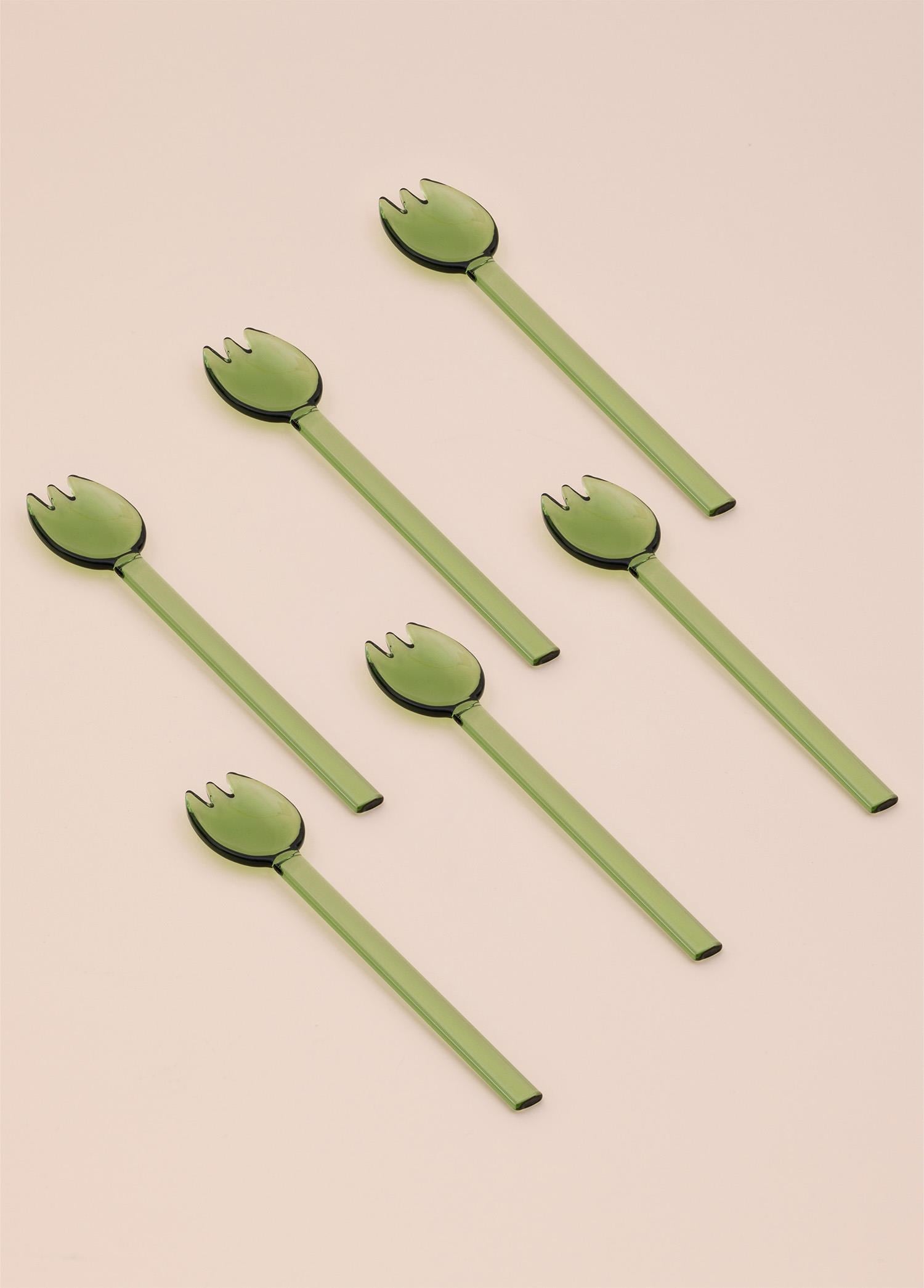 The Mia Abiete Dondurma ve Tatlı Kaşığı Yeşil 6lı Set