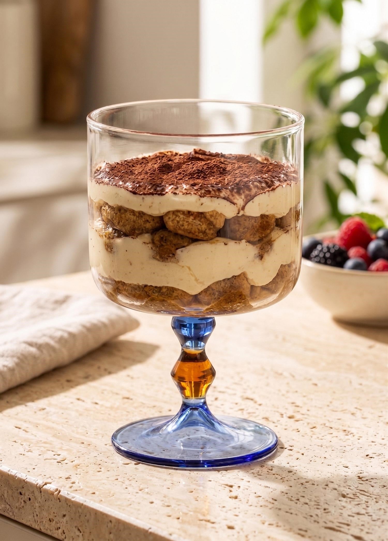 The Mia Bead Dondurmalık Tatlı Sunum Kasesi Mavi 300 ml