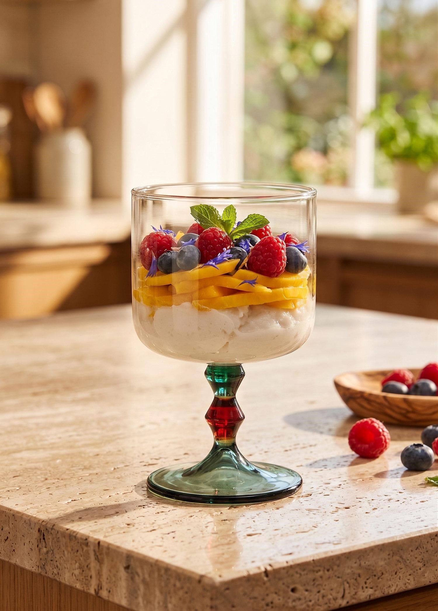 The Mia Bead Dondurmalık Tatlı Sunum Kasesi Amber 300 ml