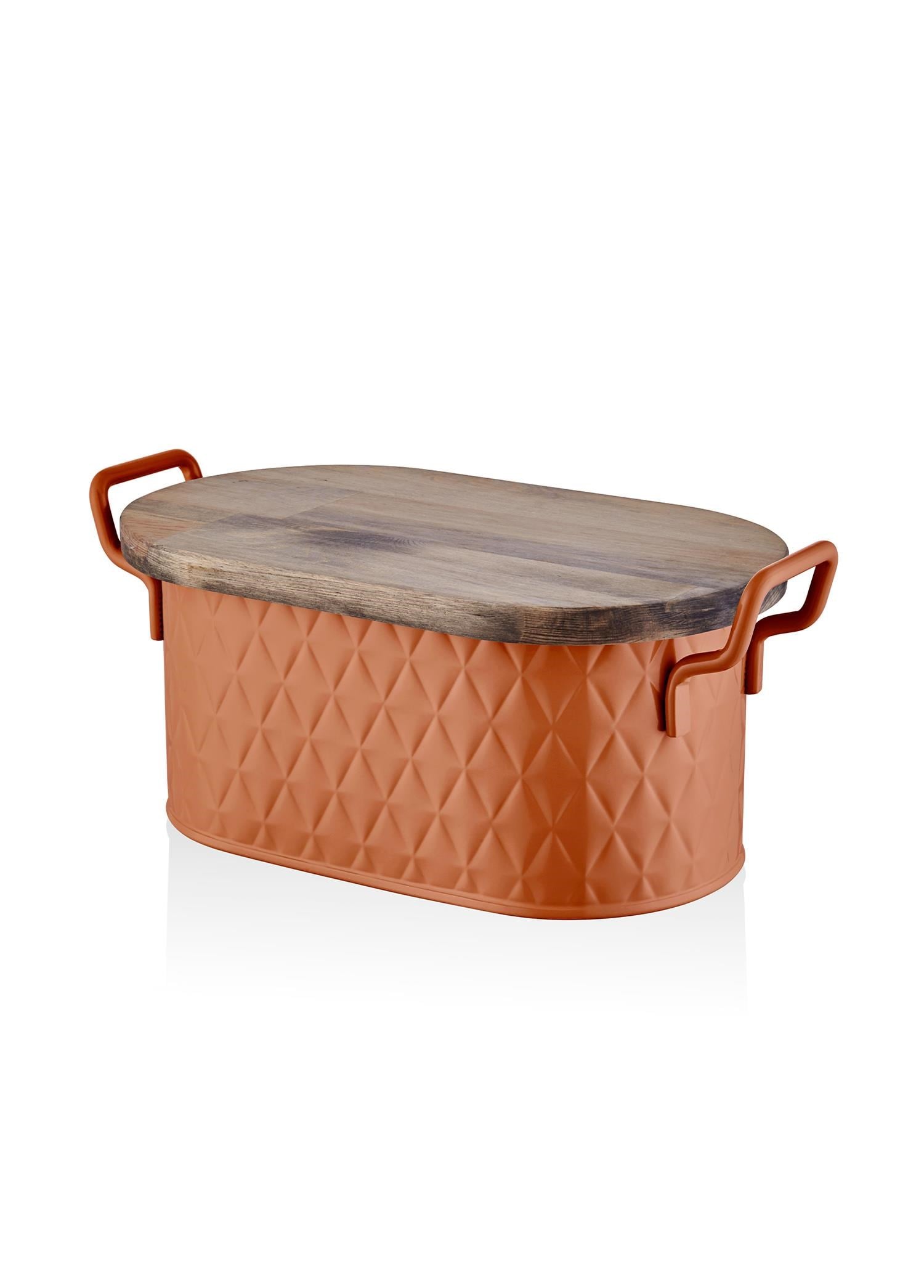 The Mia Prizma Ekmek Saklama Kabı Terracota 40x22x18 cm