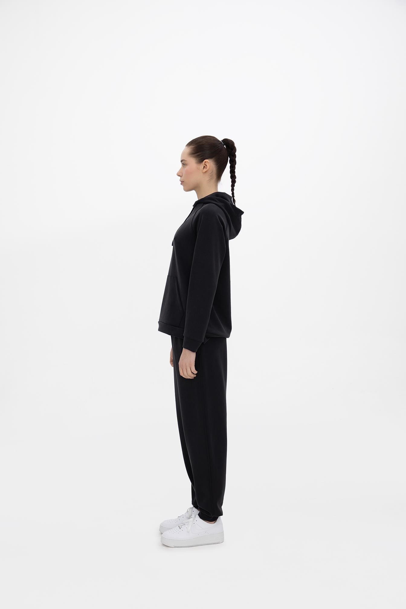 Oma Lastikli Paça Alt Jet Black M