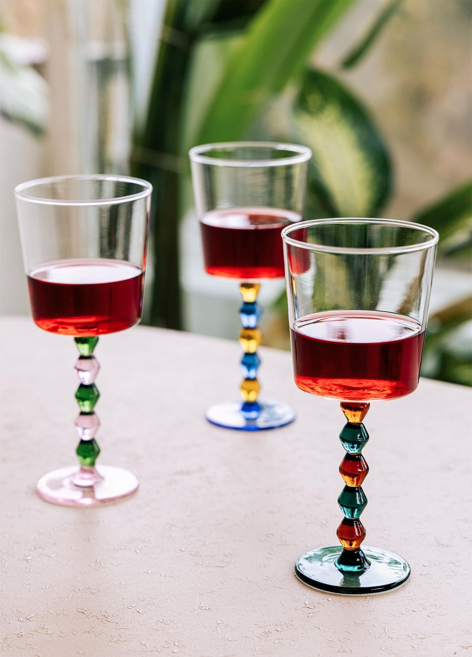 The Mia Bead Şarap Kadehi Amber 300 ml